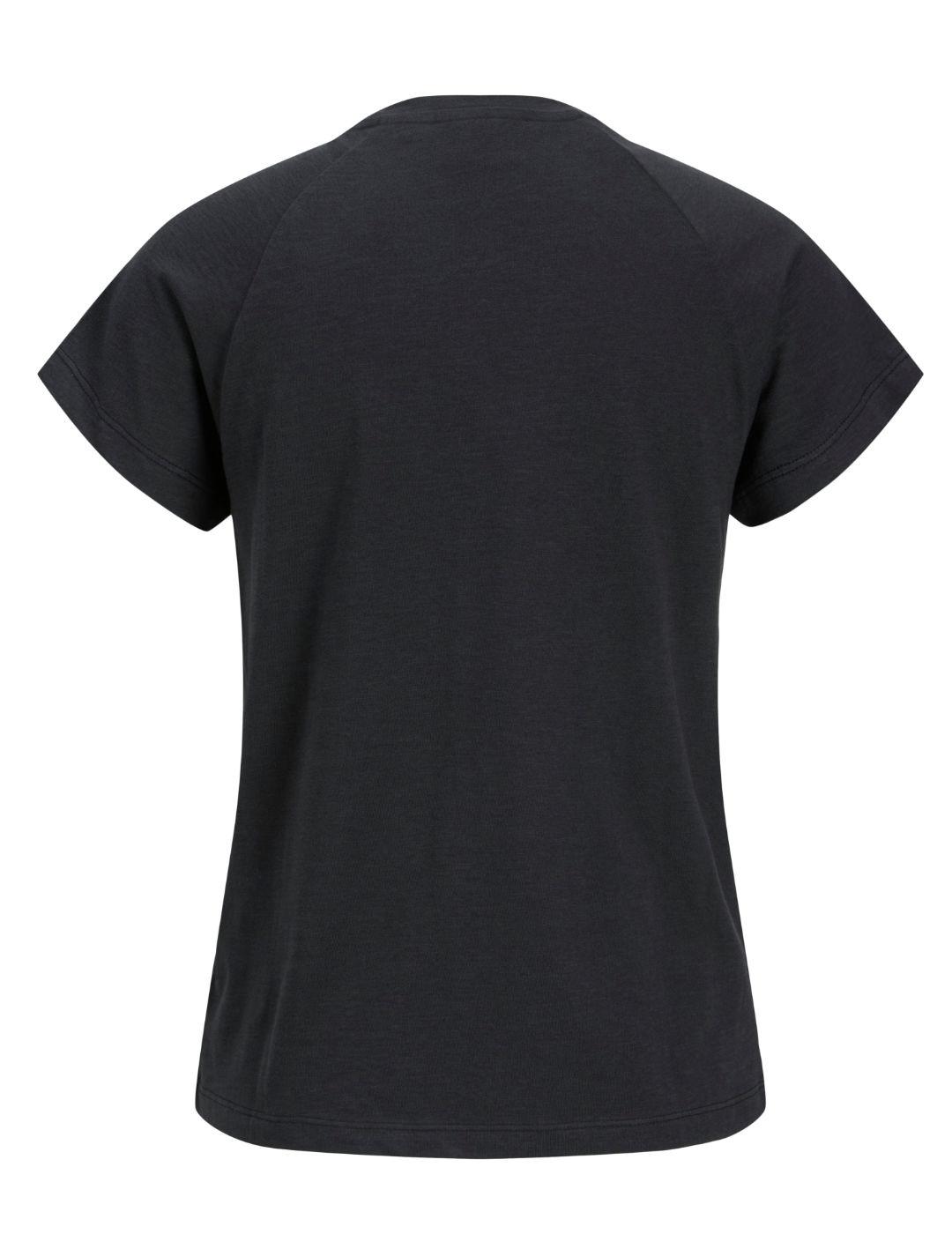 Camiseta JJXX Raglan básica negra manga corta para mujer