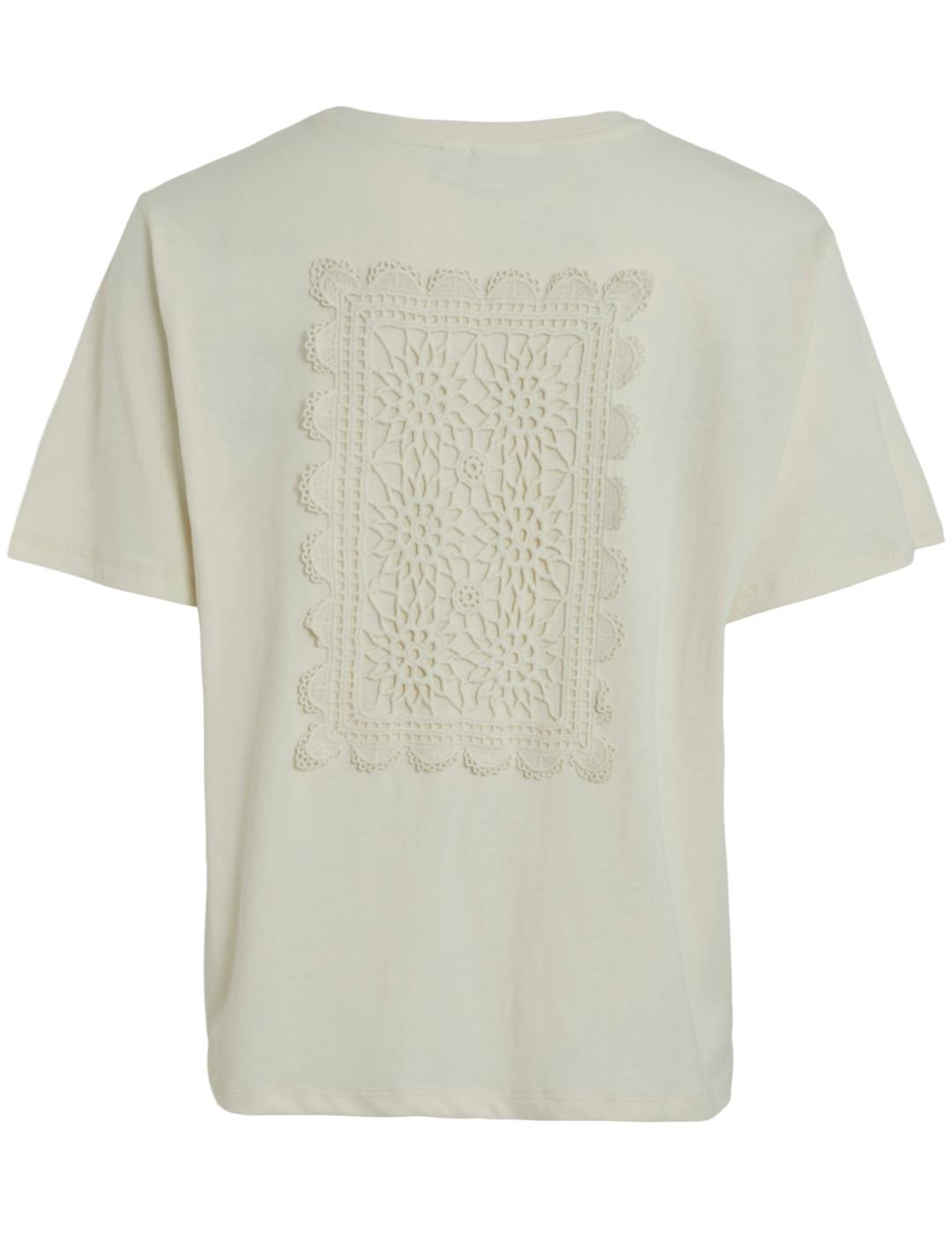 Camiseta Vila Virina crochet back manga corta de mujer