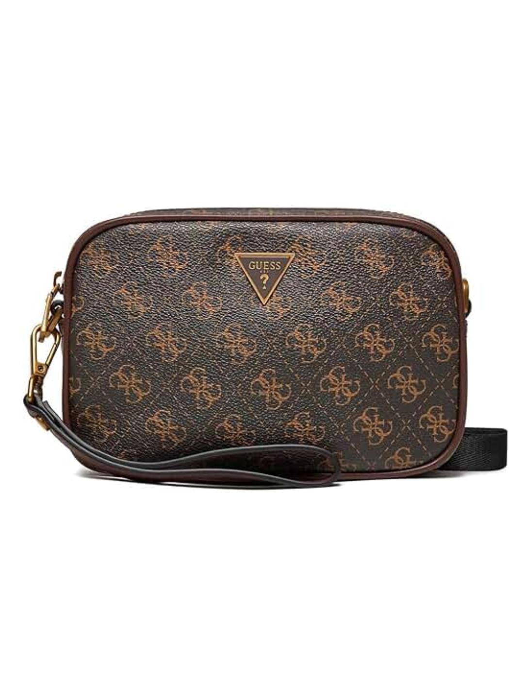 Neceser con bandolera Guess Torino small marrón de hombre