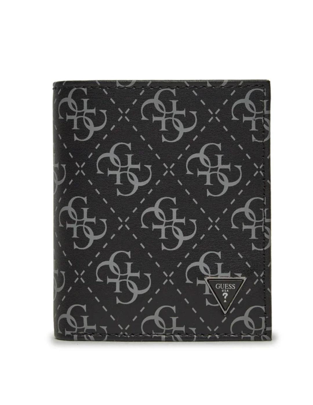 Cartera Guess Mito negra logotipo para hombre