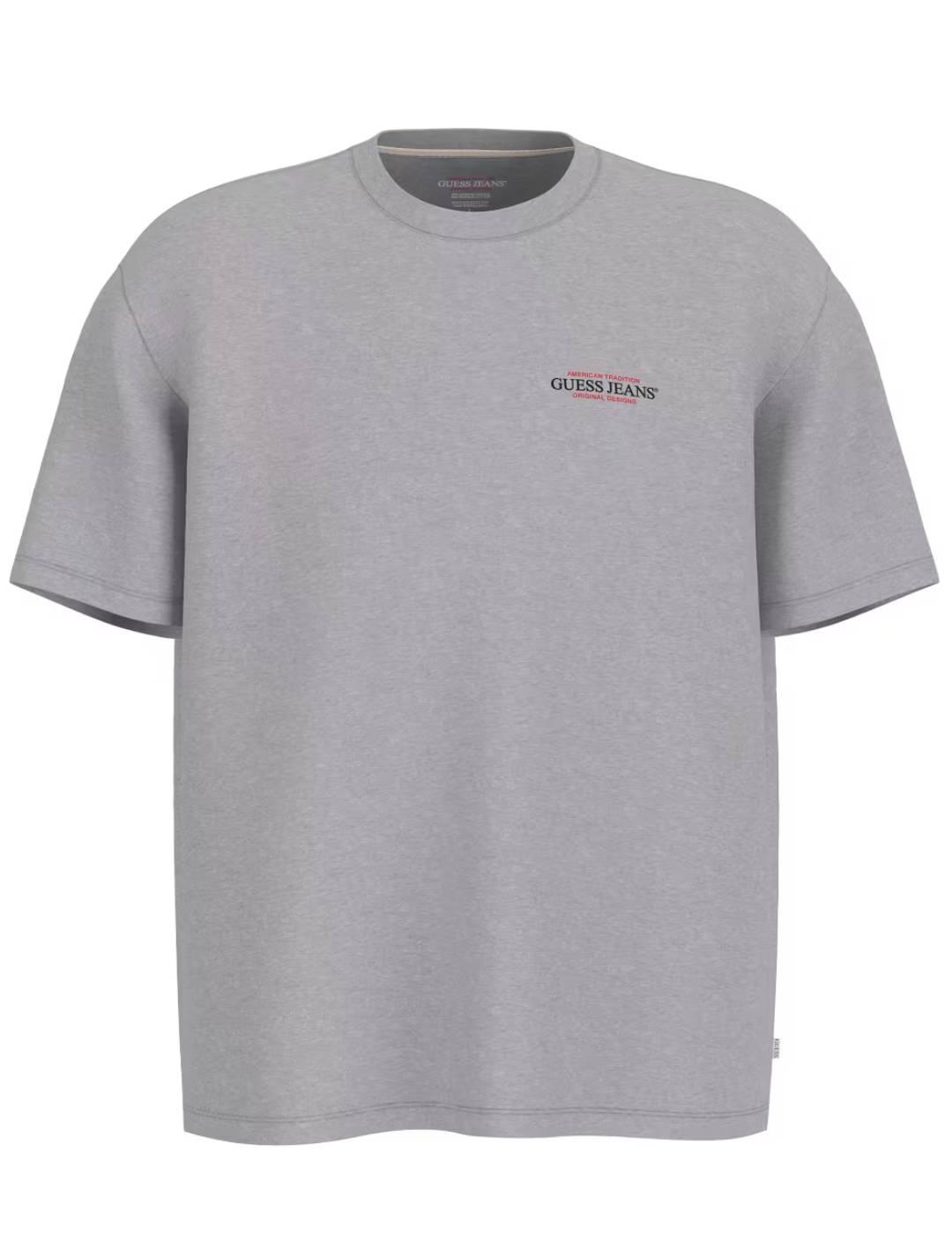 Camiseta Guess Jeans American gris manga corta para hombre