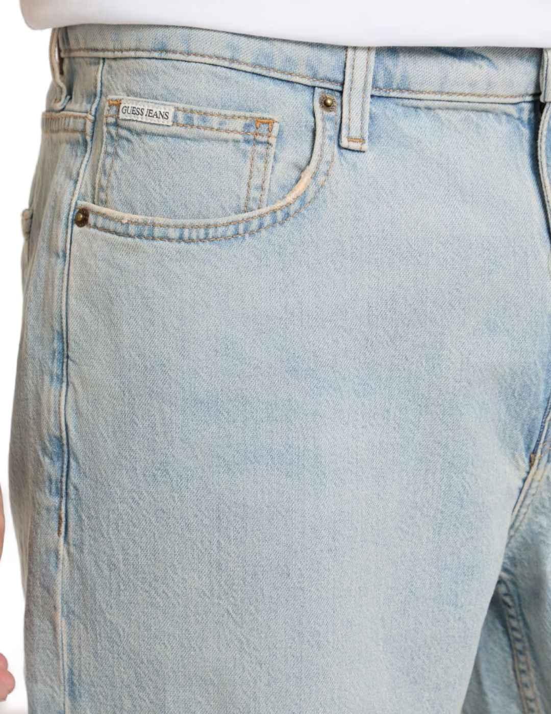 Bermuda Guess Regular denim azul claro para hombre