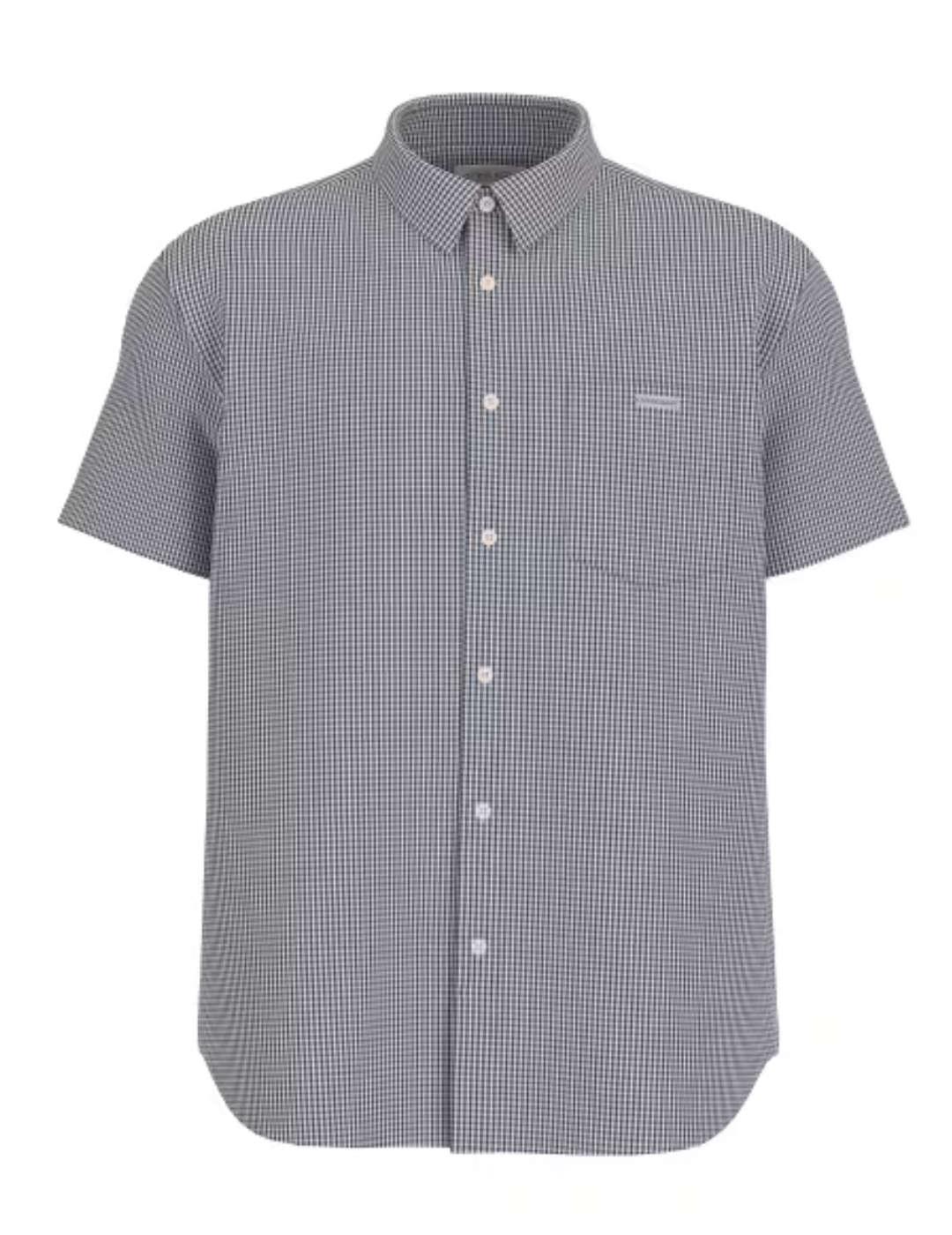 Camisa Guess Reg pocket azul para de gallo para hombre