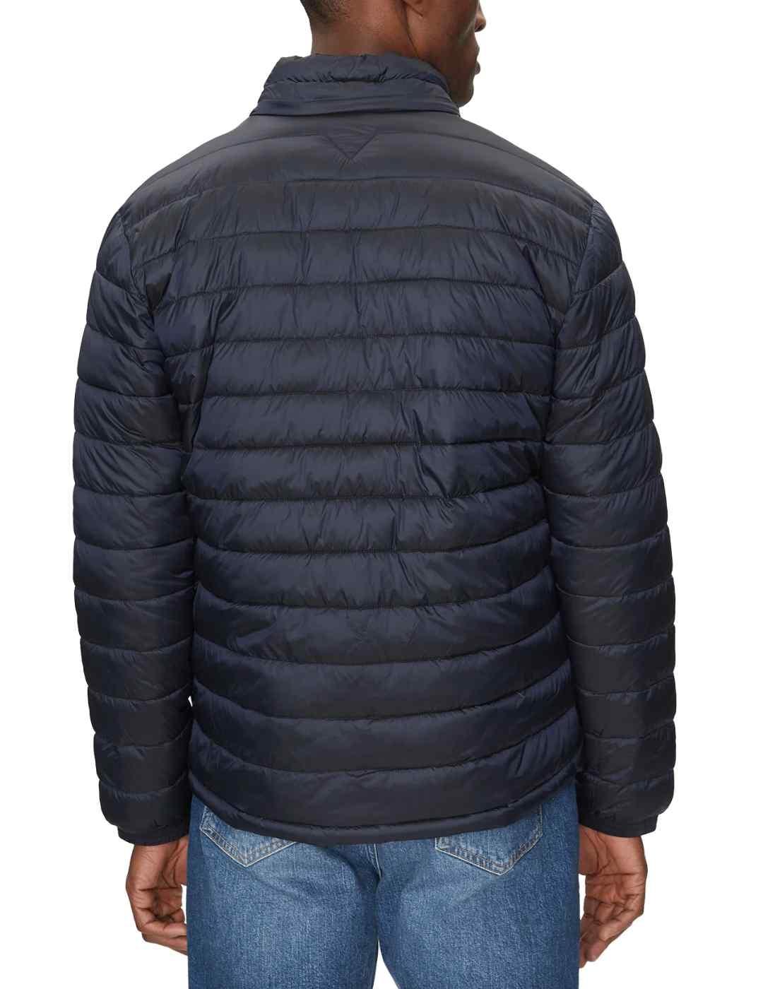 Abrigo Guess Hooded azul marino guateado para hombre