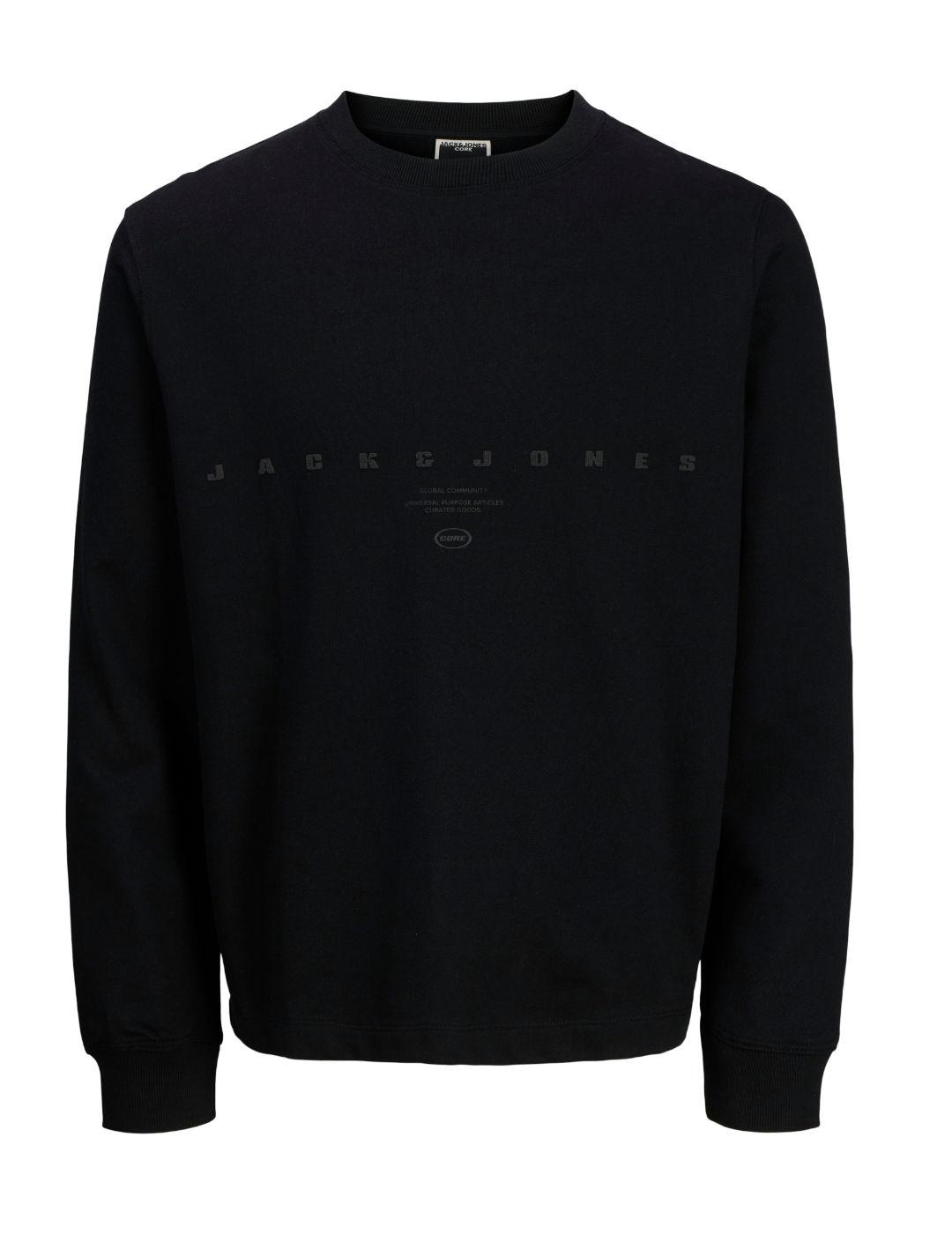 Sudadera Jack&Jones Olido negra sin capucha para hombre