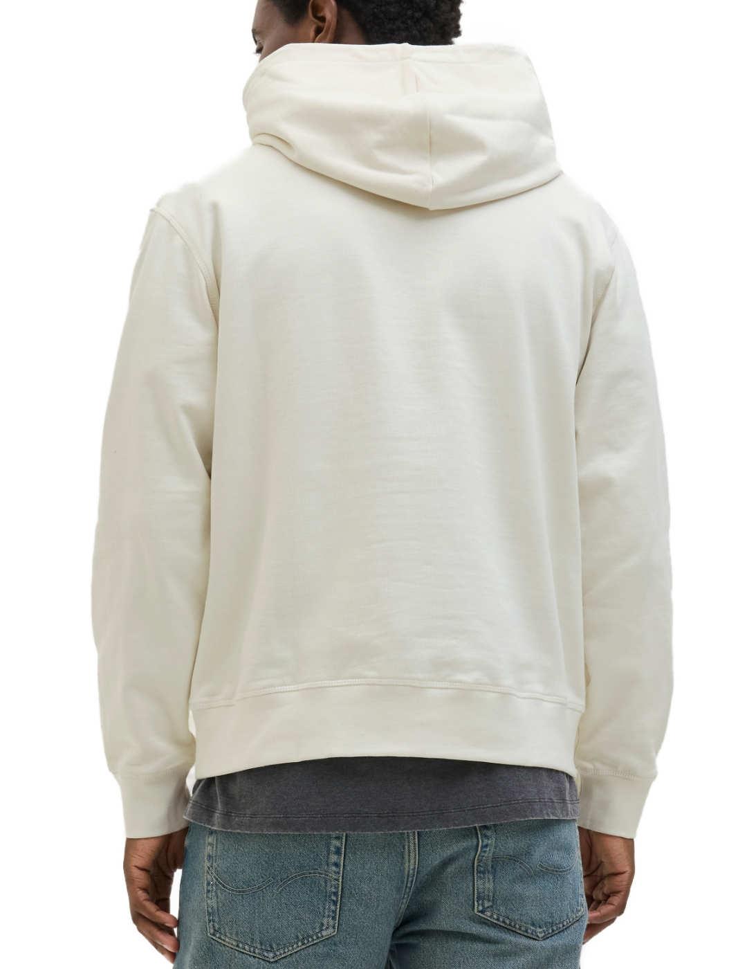 Sudadera Jack&Jones Ralmeria blanca con capucha para hombre