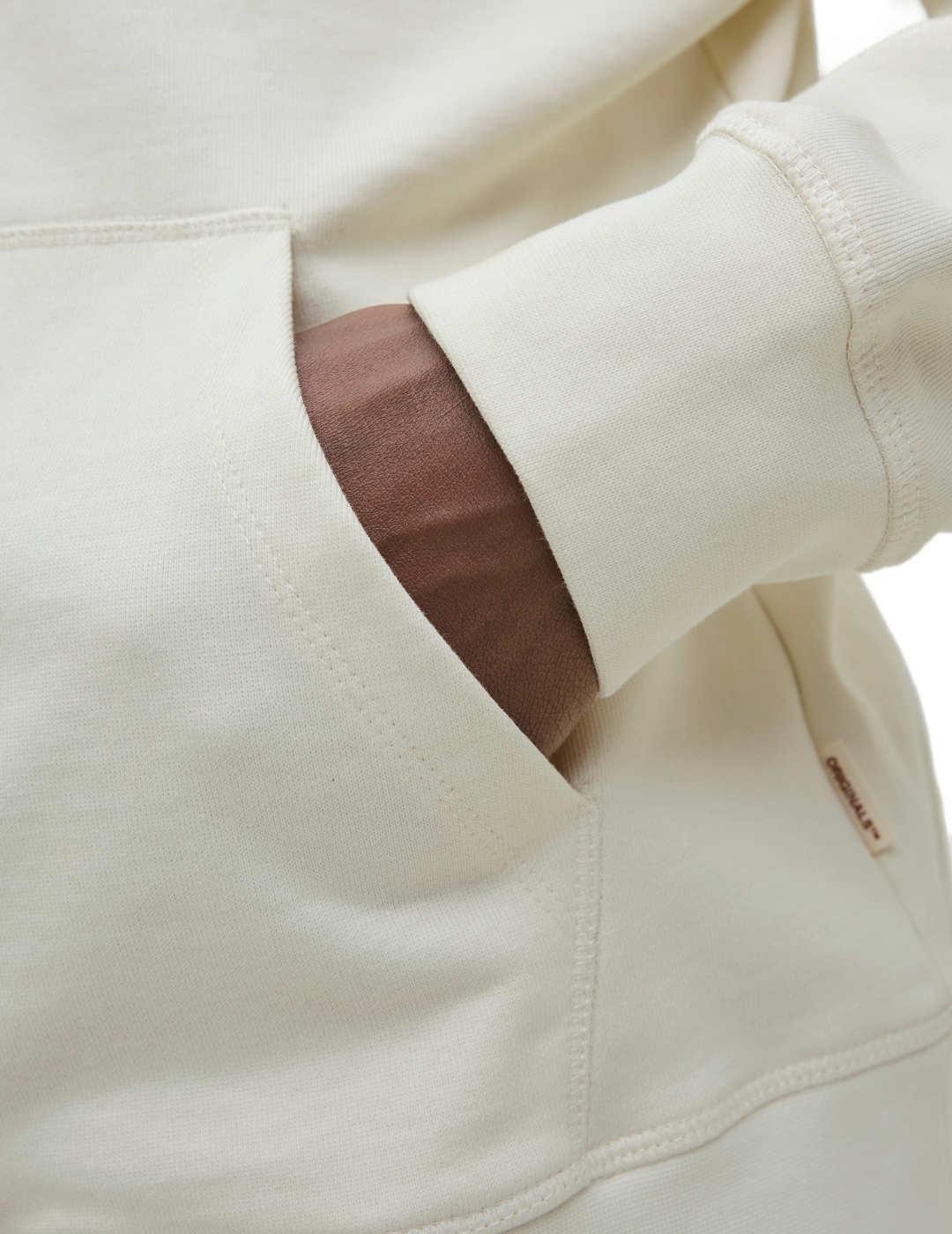 Sudadera Jack&Jones Ralmeria blanca con capucha para hombre