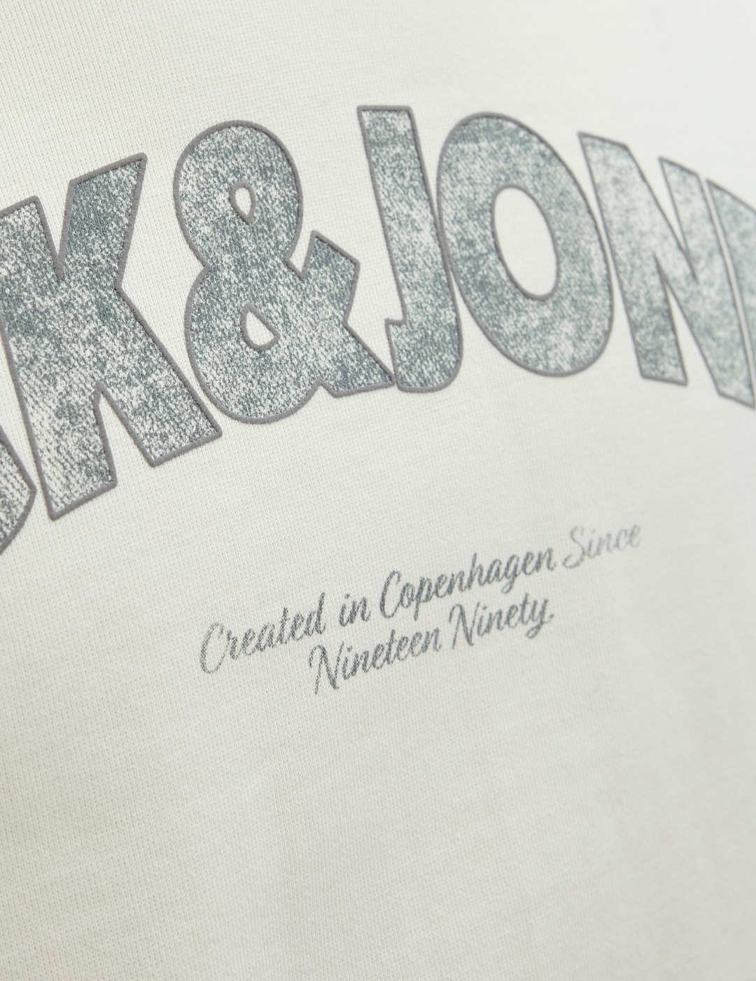 Sudadera Jack&Jones Ralmeria blanca con capucha para hombre