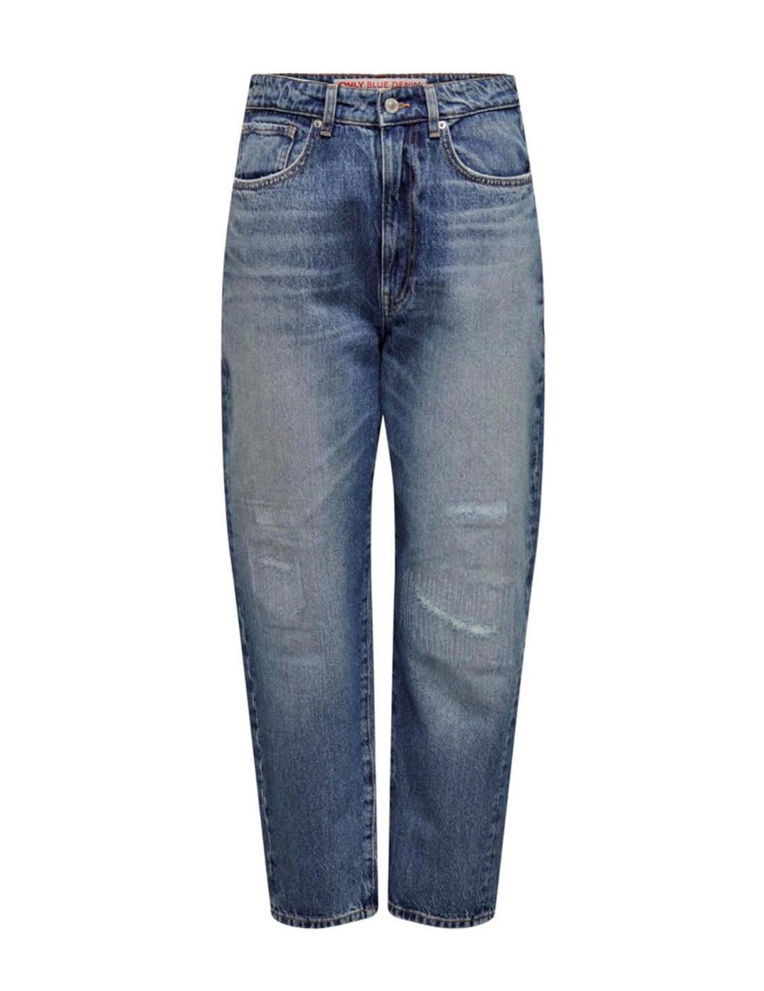 Pantalón vaquero Only Donna azul medio tapered para mujer