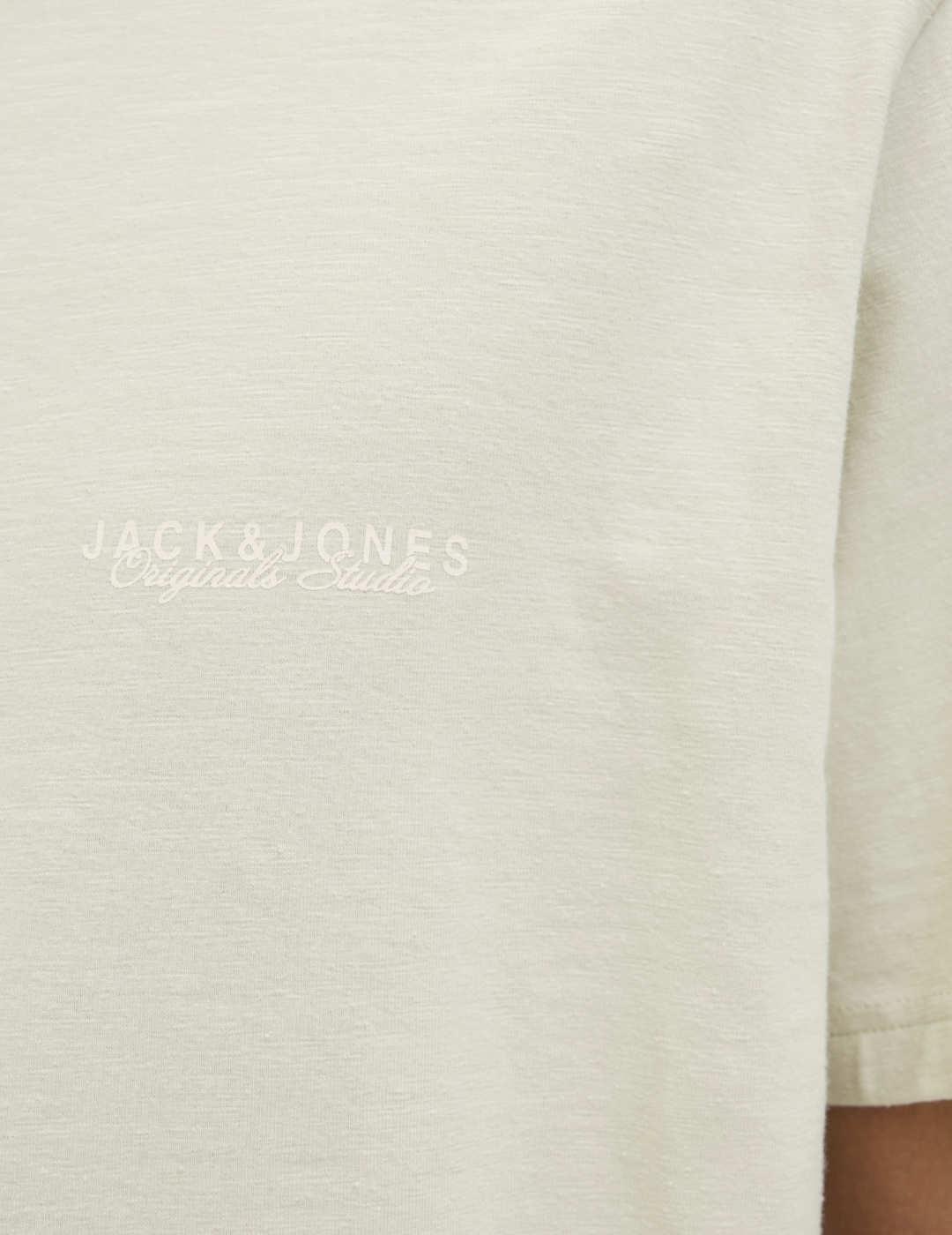 Camiseta Jack&Jones Canggu beige manga corta para hombre