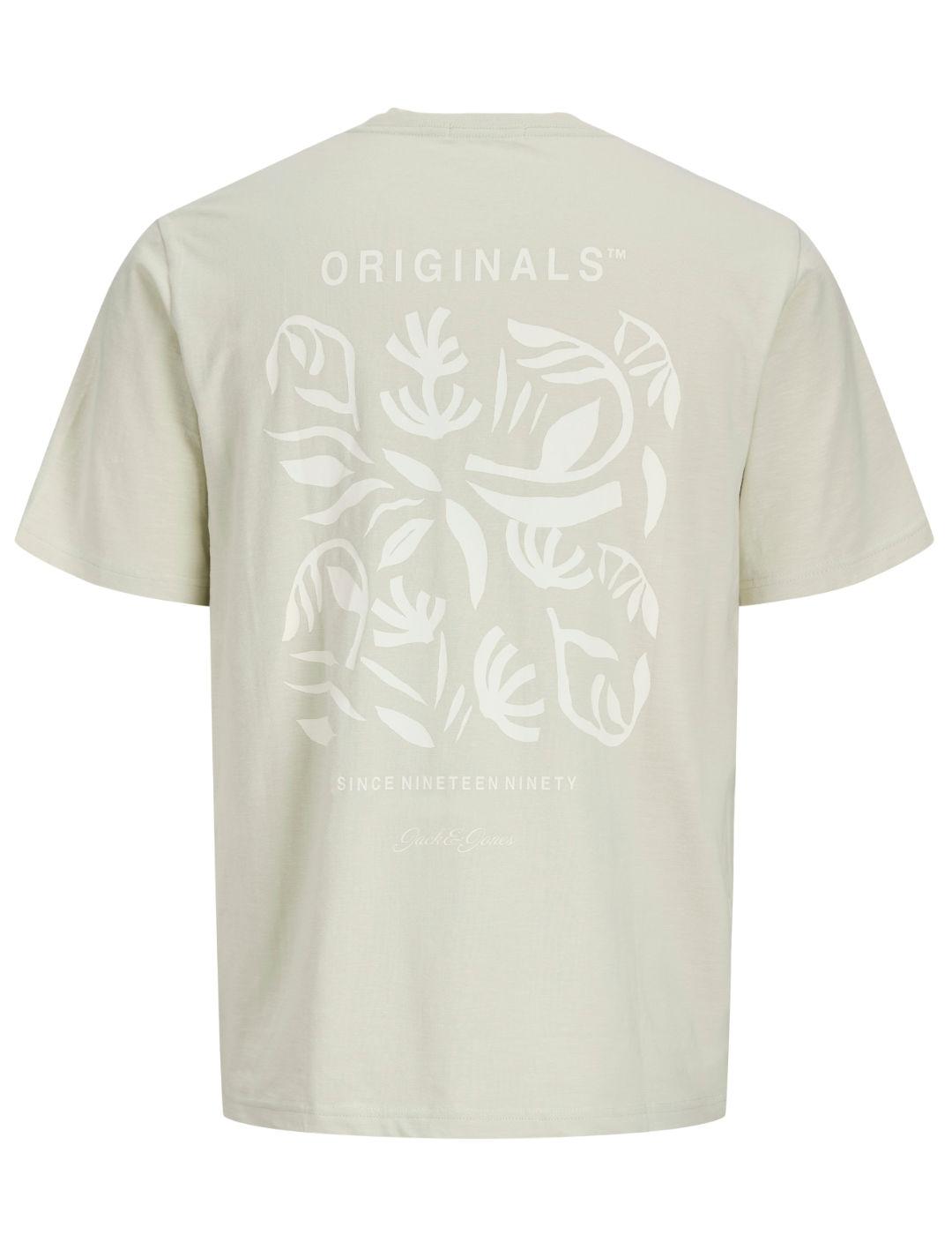 Camiseta Jack&Jones Canggu beige manga corta para hombre