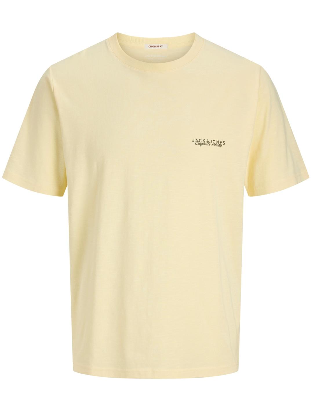 Camiseta Jack&Jones Canggu amarilla manga corta para hombre