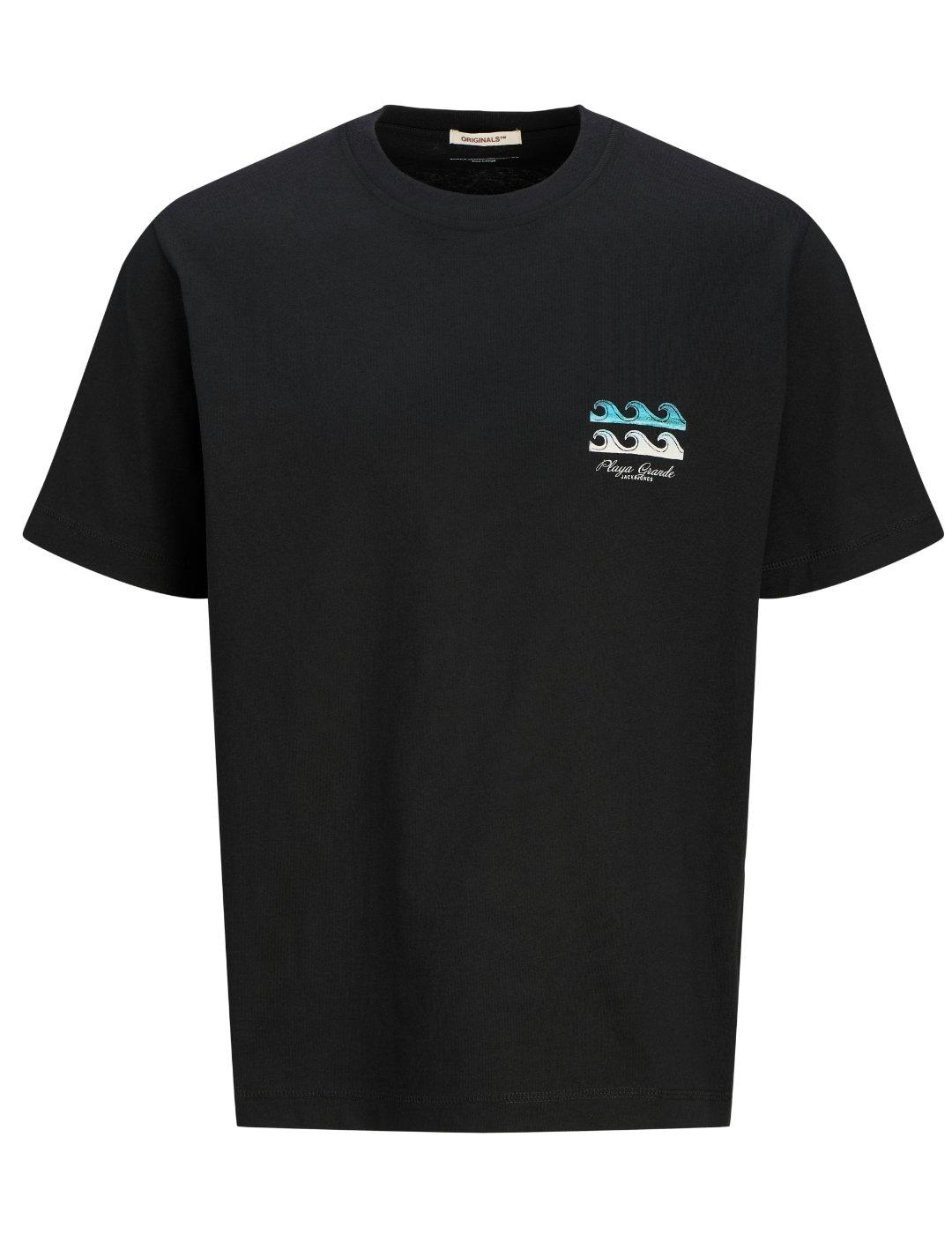 Camiseta Jack&Jones Canggu negra manga corta de hombre