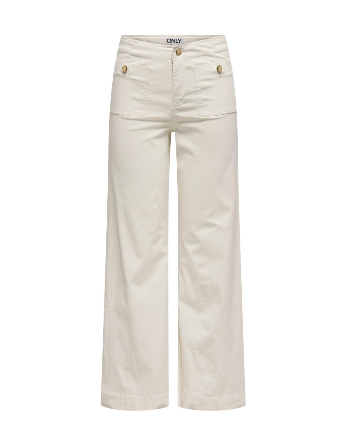 Pantalón vaquero Only Sheena wide crudo para mujer