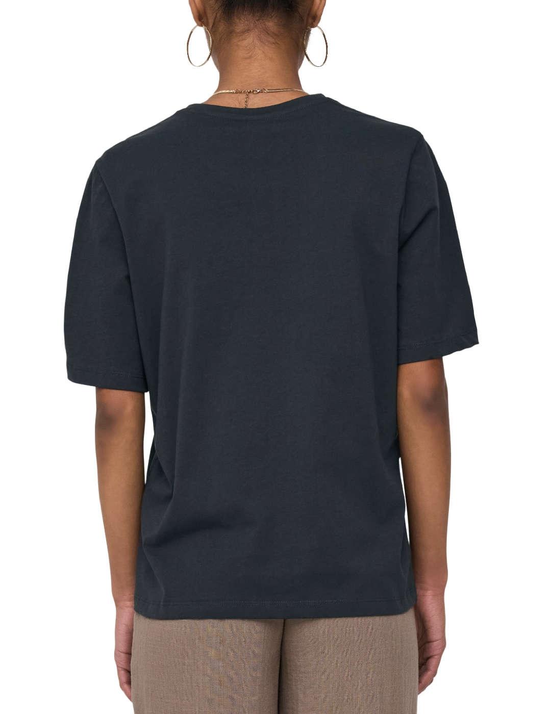 Camiseta Only Stacey negra manga corta para mujer