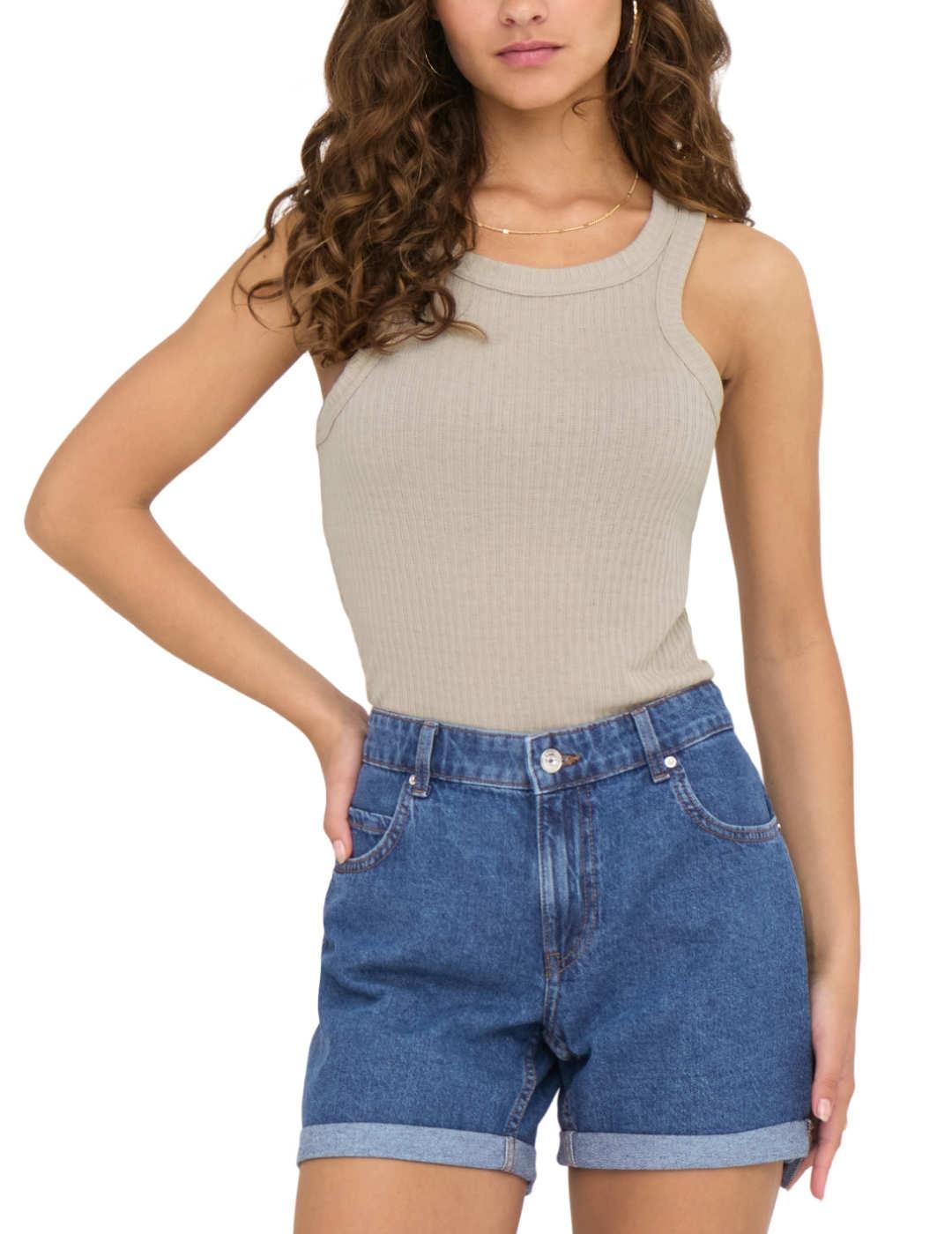 Top Only Ryder beige tirantes de mujer