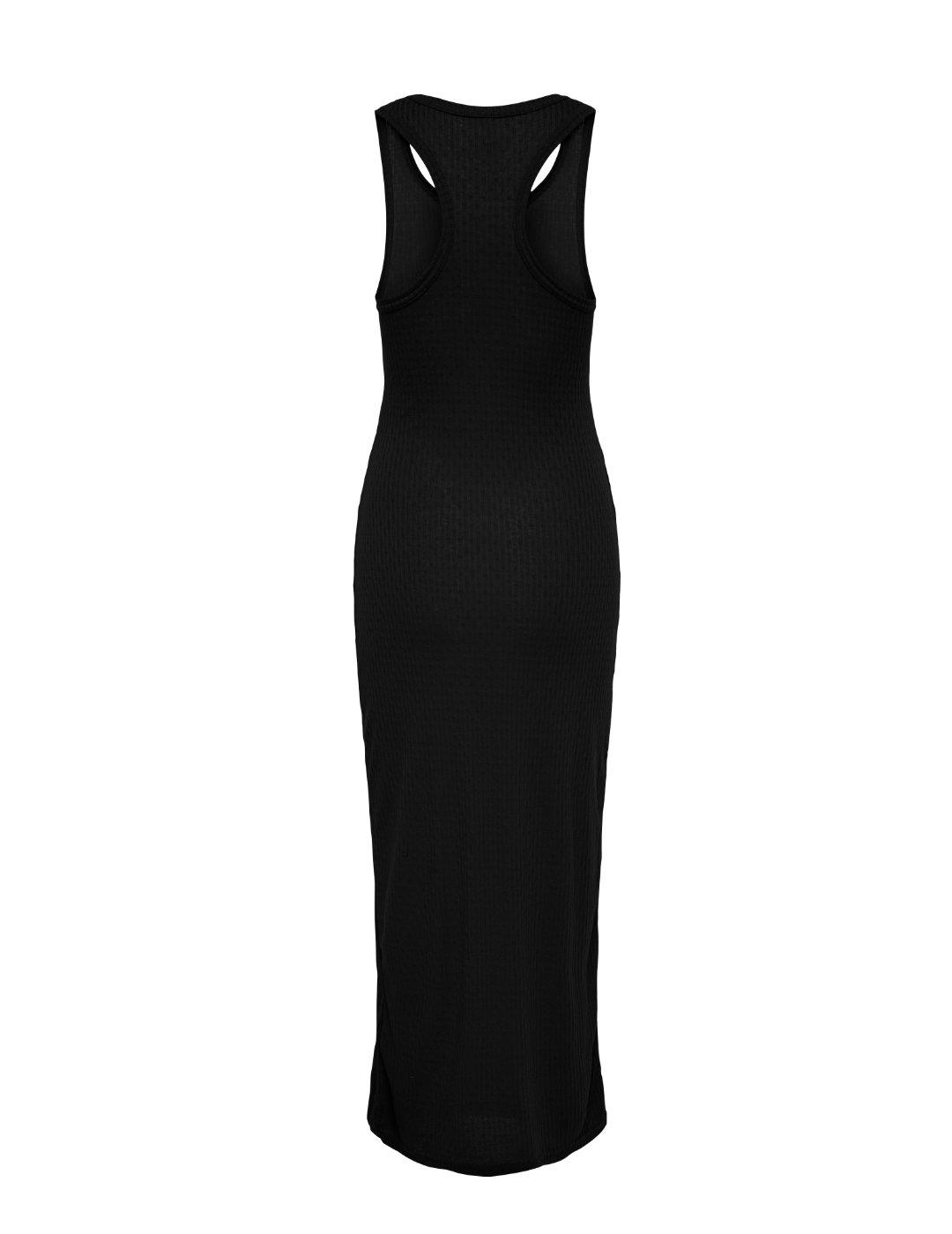 Vestido Only Ryder maxi negro textura sisa para mujer