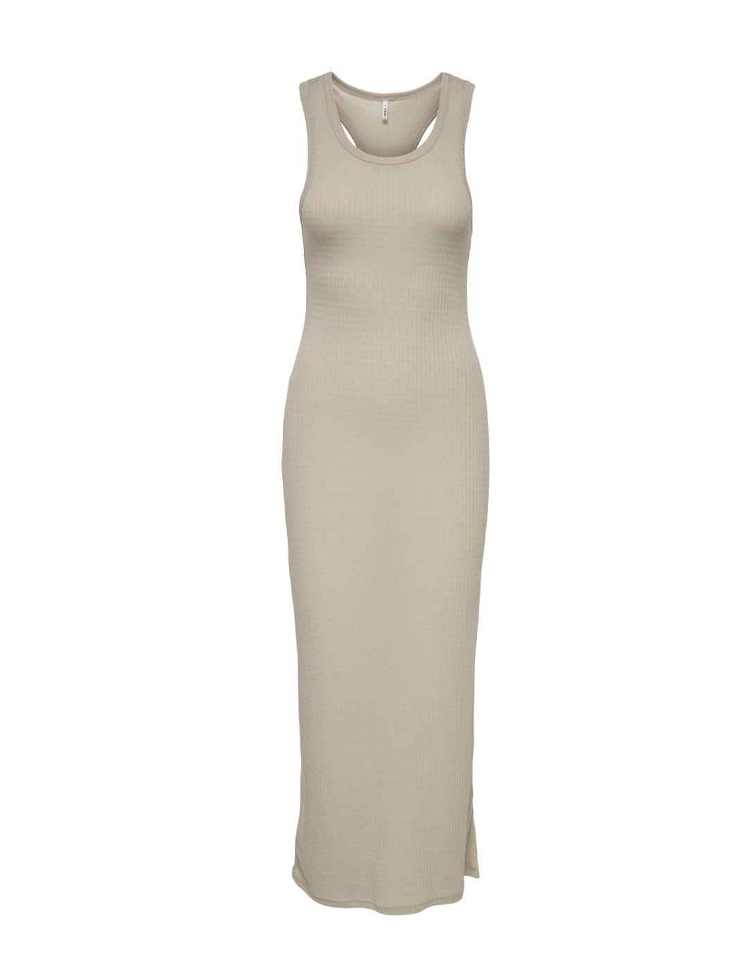 Vestido Only Ryder maxi beige textura sisa para mujer