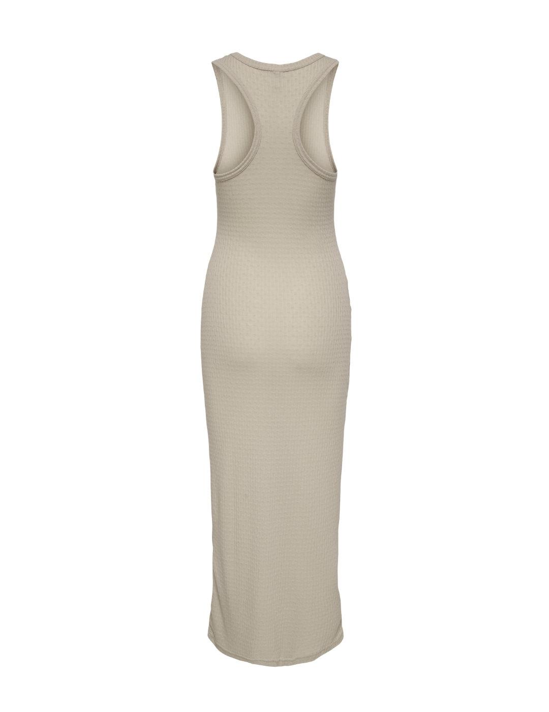 Vestido Only Ryder maxi beige textura sisa para mujer