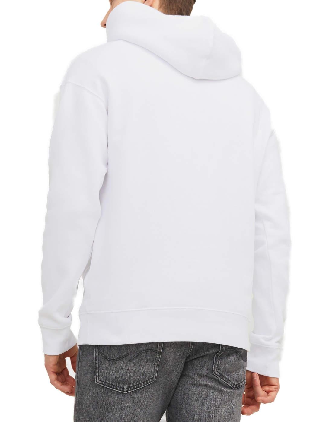 Sudadera Jack&Jones Star blanca con capucha para hombre
