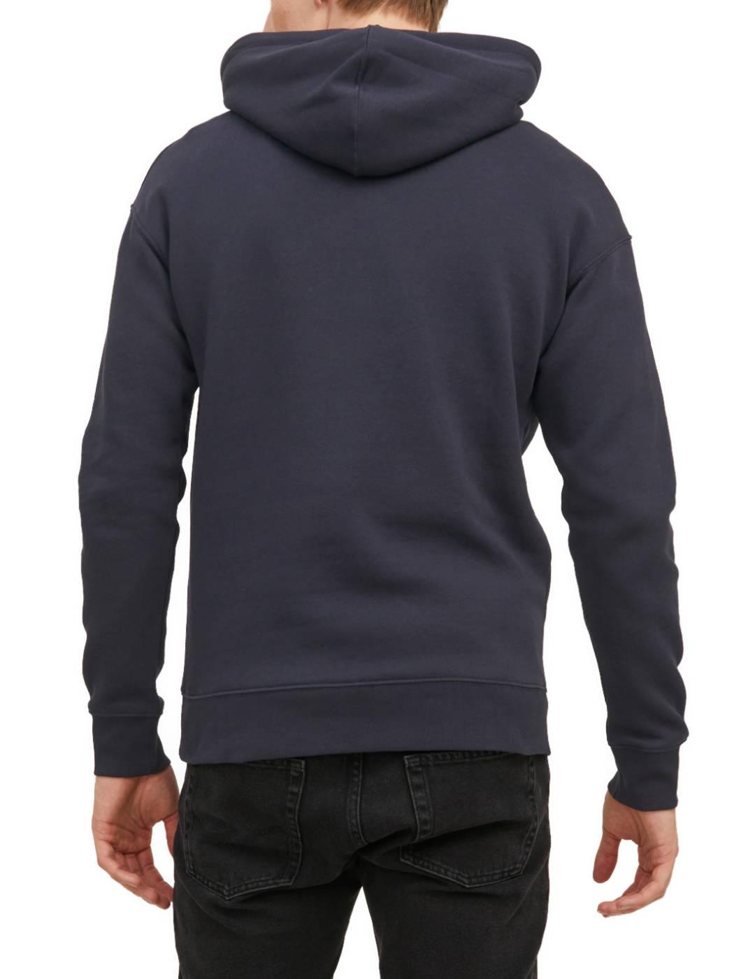 Sudadera Jack&Jones Star azul marino con capucha para hombre