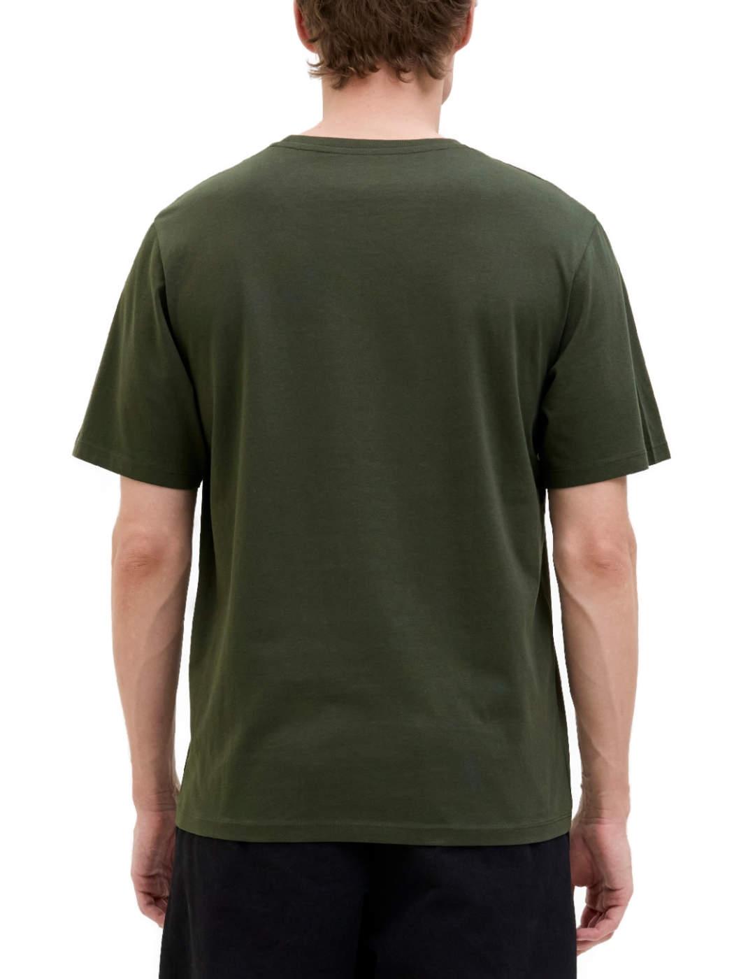 Camiseta Jack&Jones Corp verde oscuro manga corta de hombre