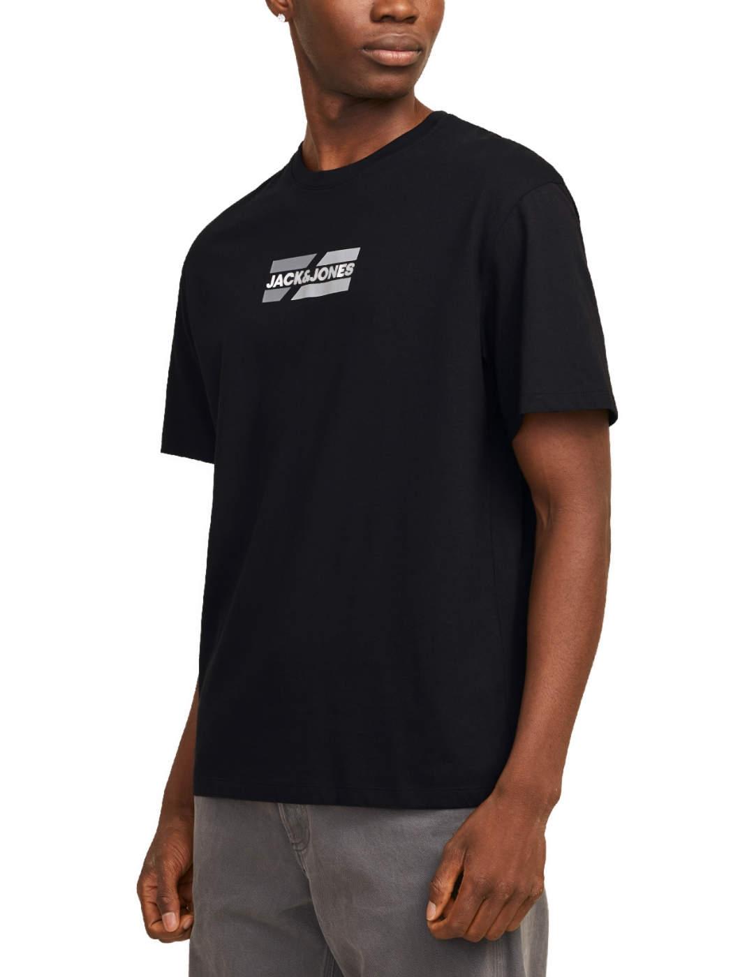 Camiseta Jack&Jones Corp negra manga corta para hombre