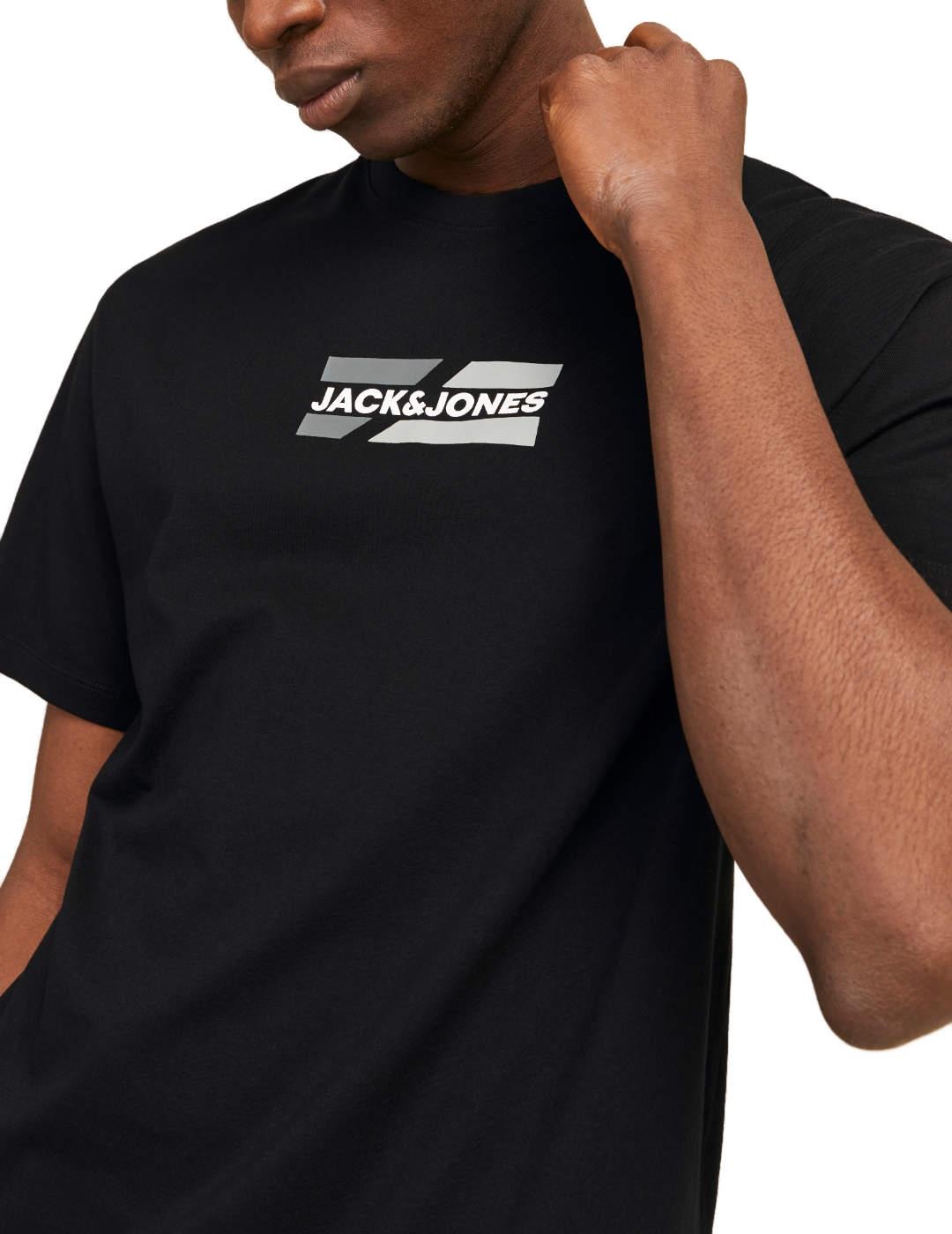 Camiseta Jack&Jones Corp negra manga corta para hombre