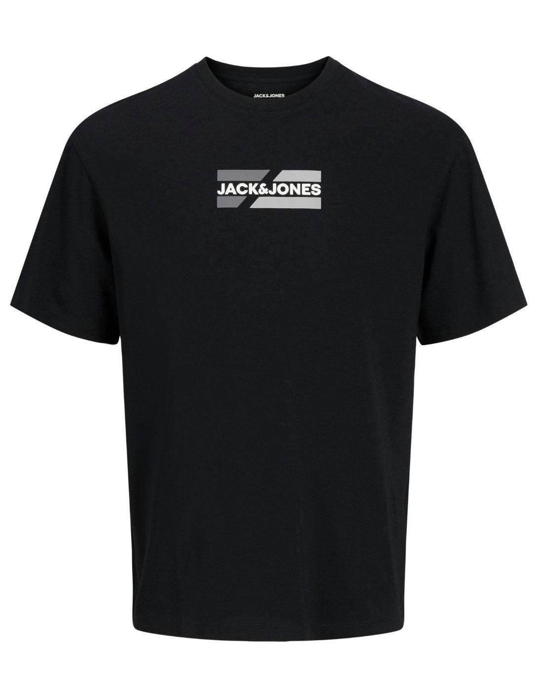 Camiseta Jack&Jones Corp negra manga corta para hombre