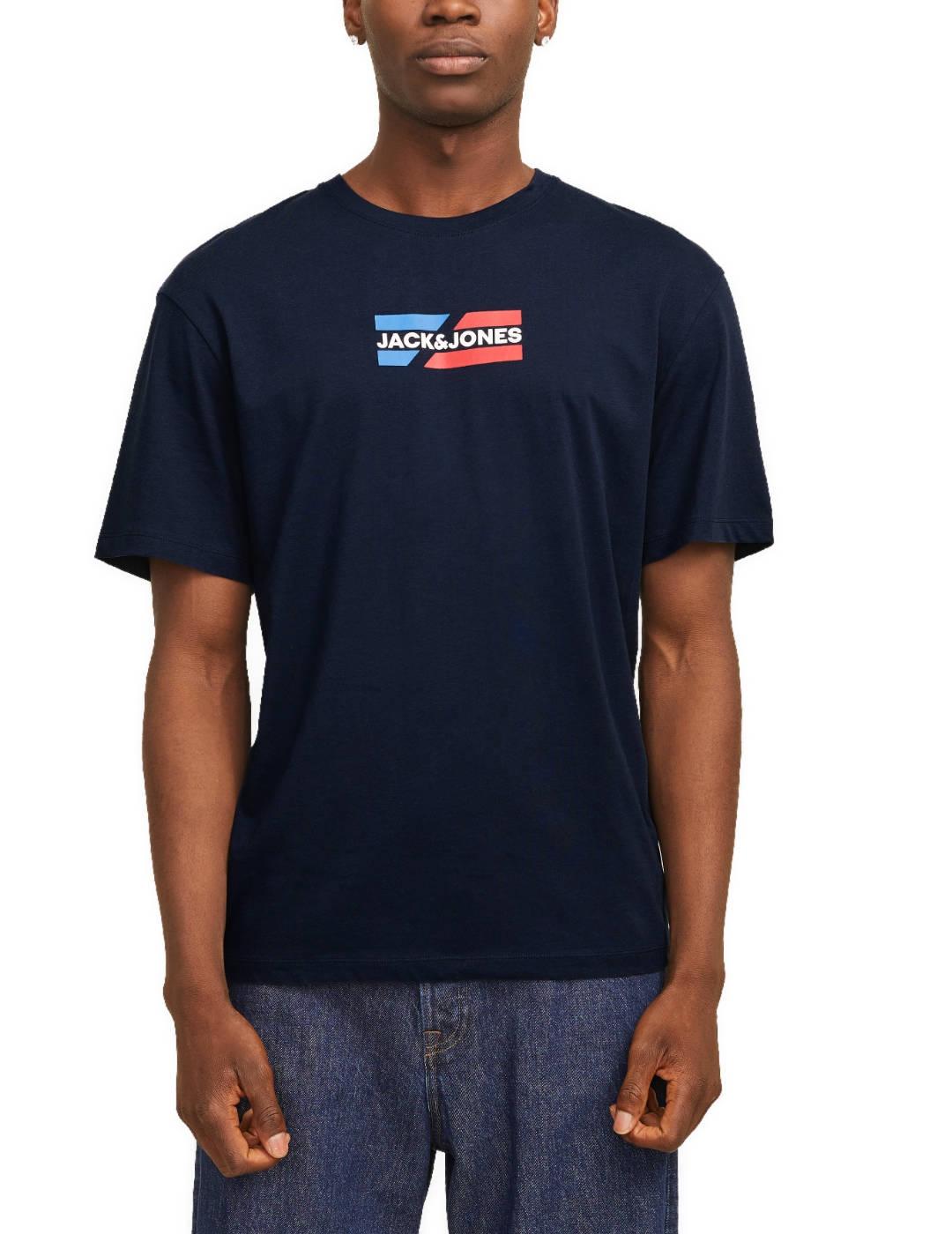 Camiseta Jack&Jones Corp marino manga corta para hombre
