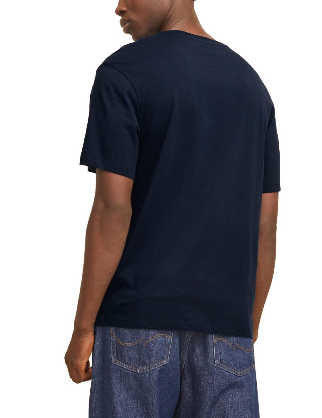 Camiseta Jack&Jones Corp marino manga corta para hombre