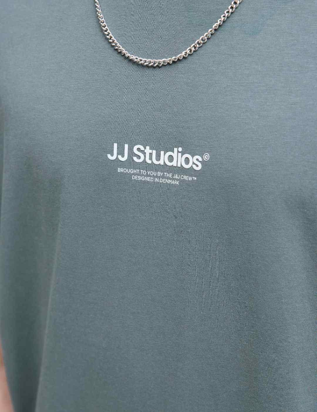 Camiseta Jack&Jones Soho gris logo manga corta de hombre