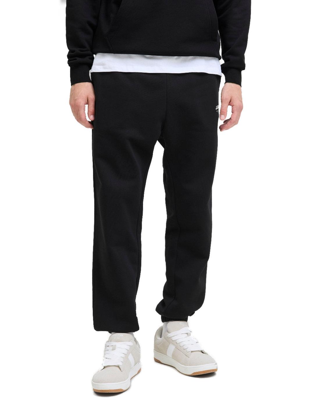 Pantalón chándal Jack&Jones Kane negro logo para hombre