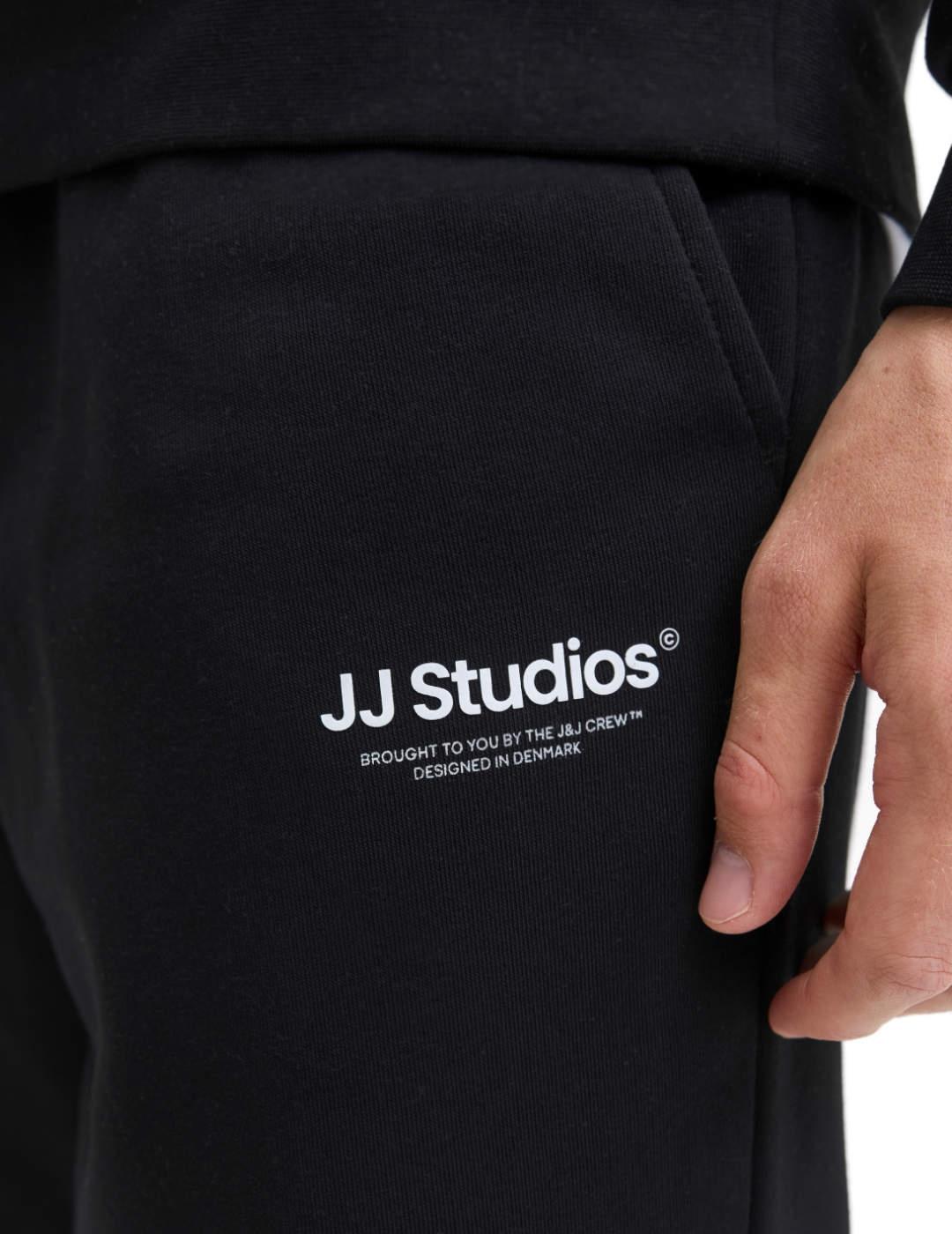 Pantalón chándal Jack&Jones Kane negro logo para hombre