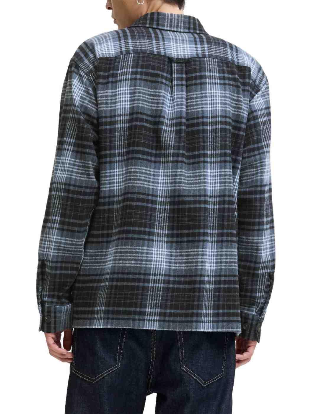 Camisa Jack&Jones Charge cuadros gris y negra de hombre