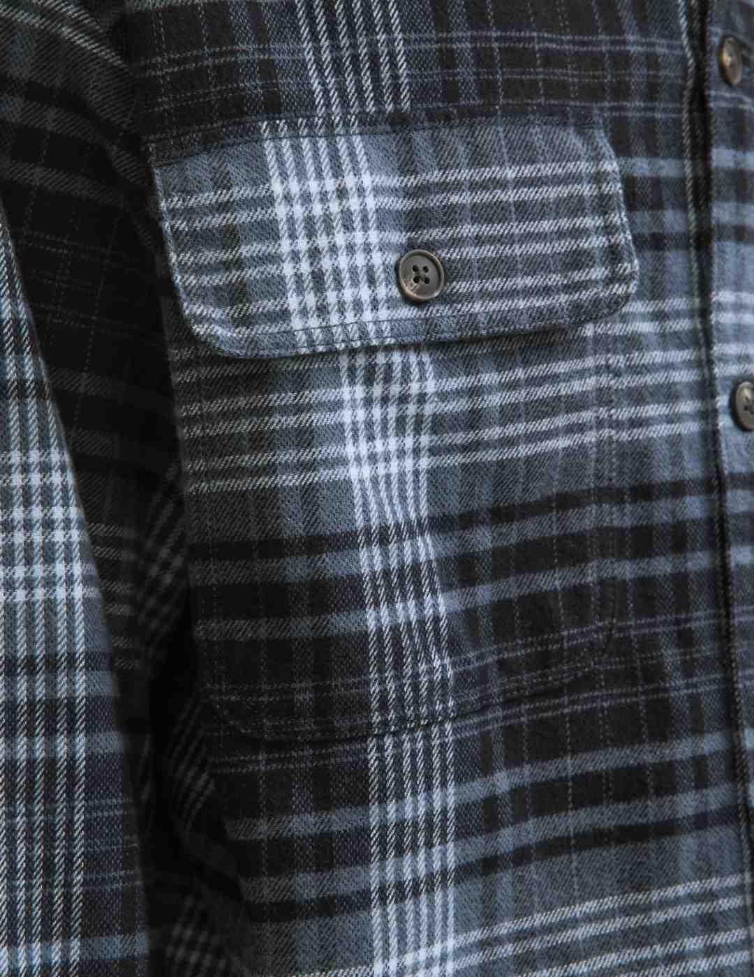 Camisa Jack&Jones Charge cuadros gris y negra de hombre