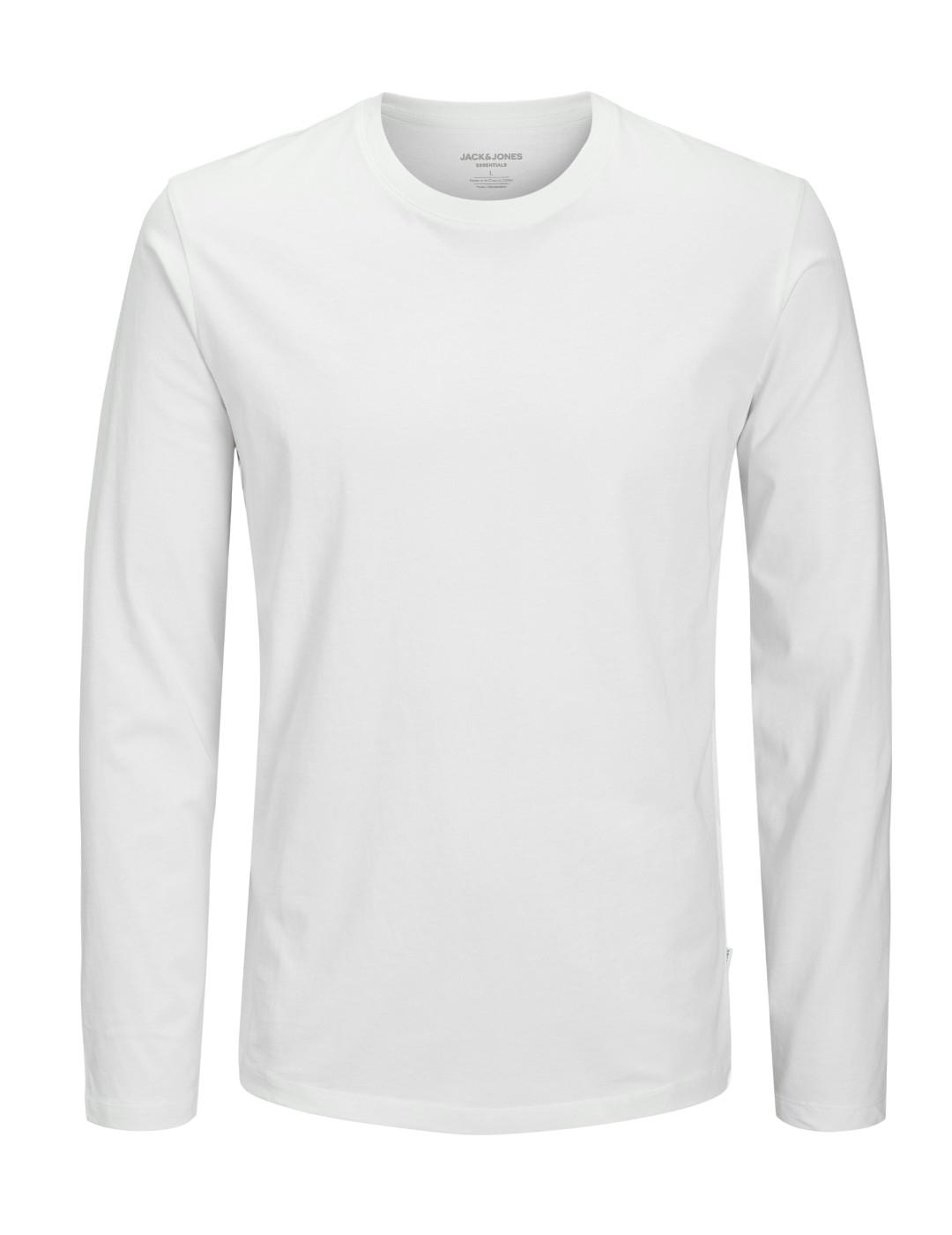 Camiseta Jack&Jones Organic blanca manga larga para hombre