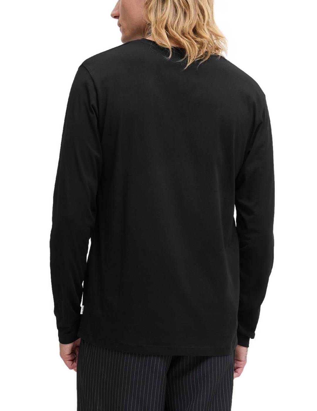 Camiseta Jack&Jones Organic negra manga larga para hombre