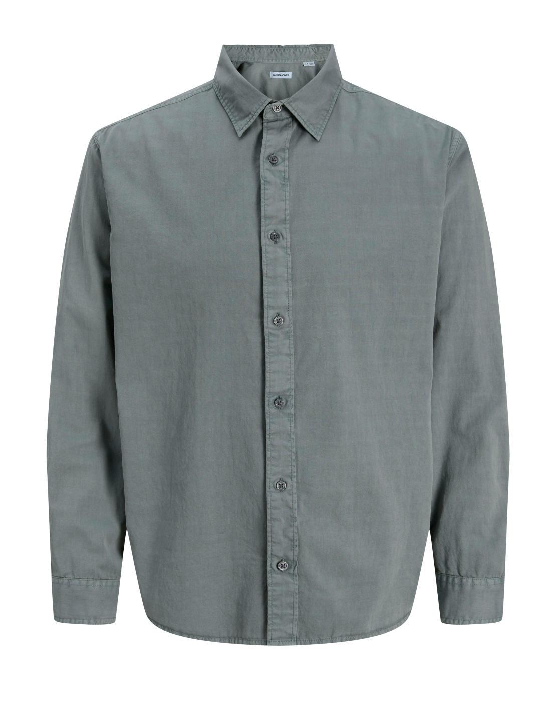 Camisa Jack&Jones Charge gris manga larga para hombre