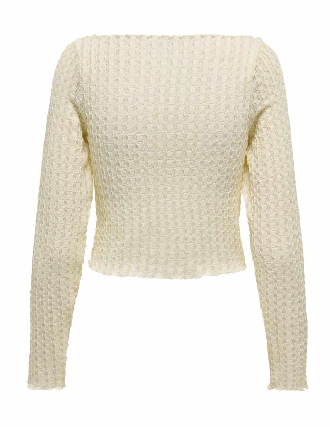 Camiseta Only Noor amarilla pastel manga larga de mujer