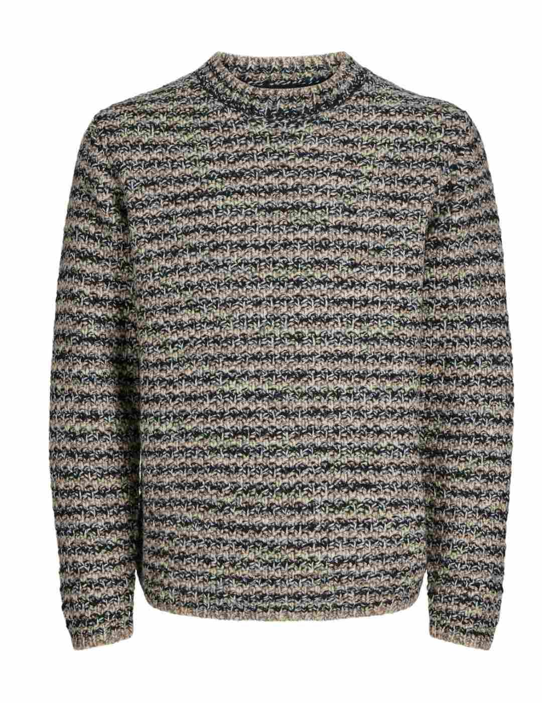 Jersey Jack&Jones Melvin punto de lana beige para hombre