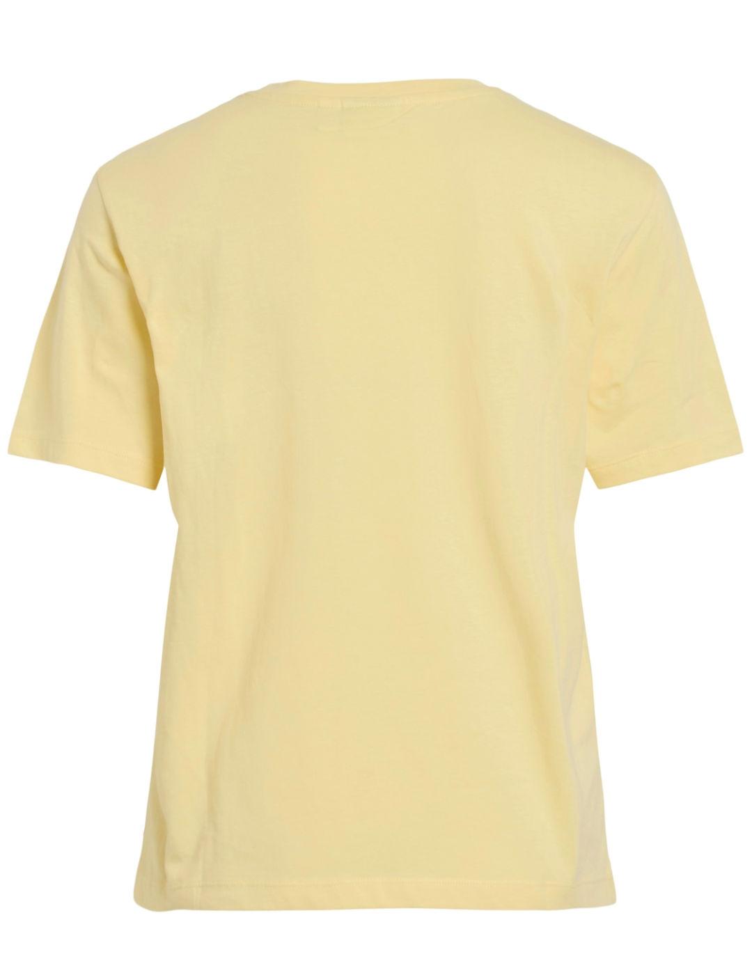 Camiseta Vila Sybil amarilla manga corta Sunshine para mujer