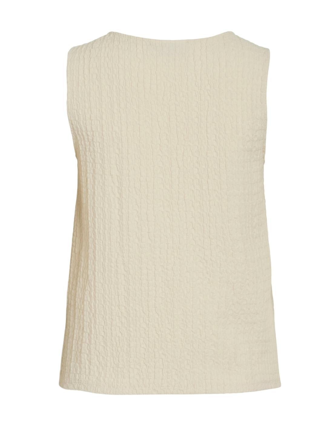 Camiseta Vila Romira sisa cruda textura arrugada para mujer