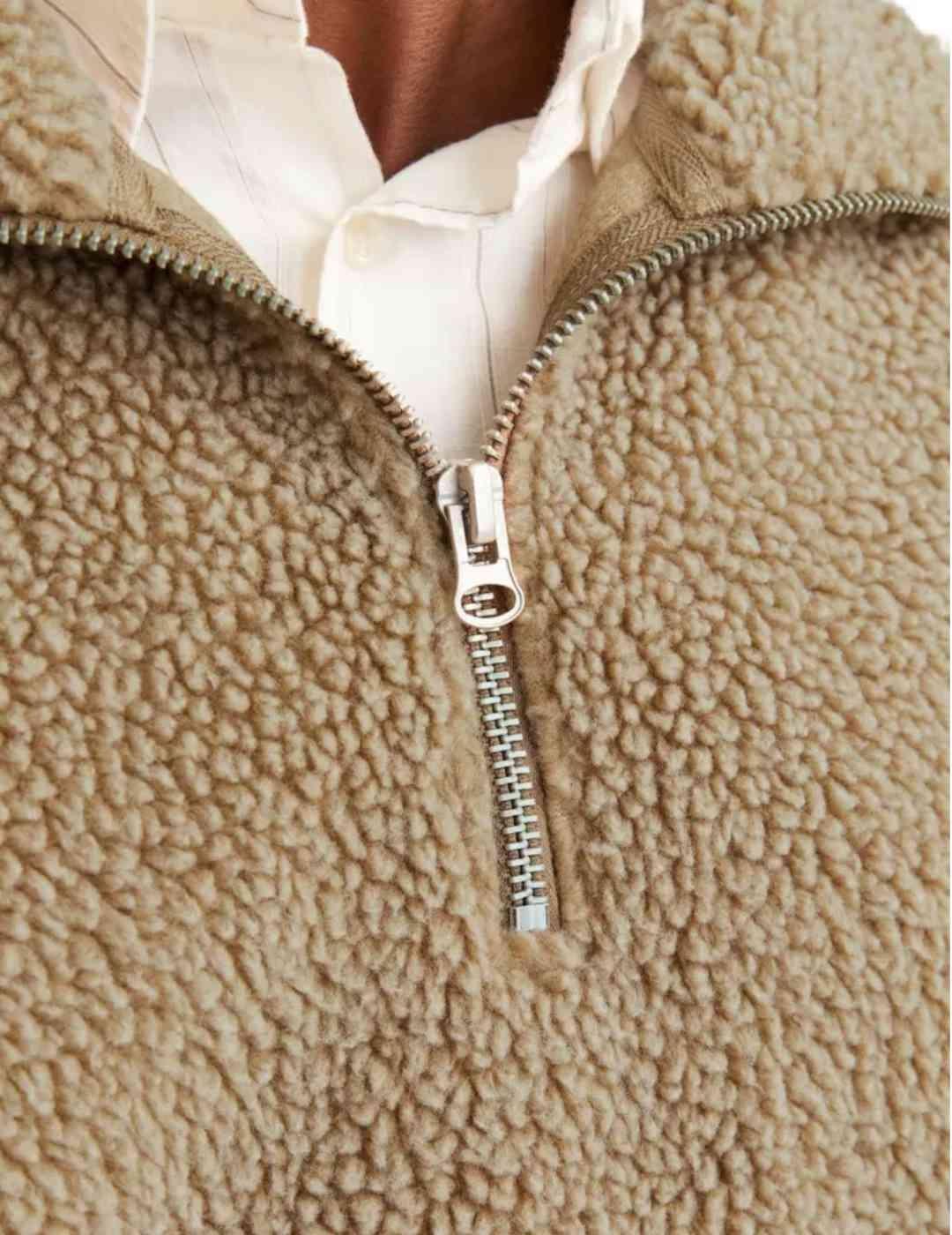 Sudadera Jack&Jones Orroxbury beige borreguillo para hombre