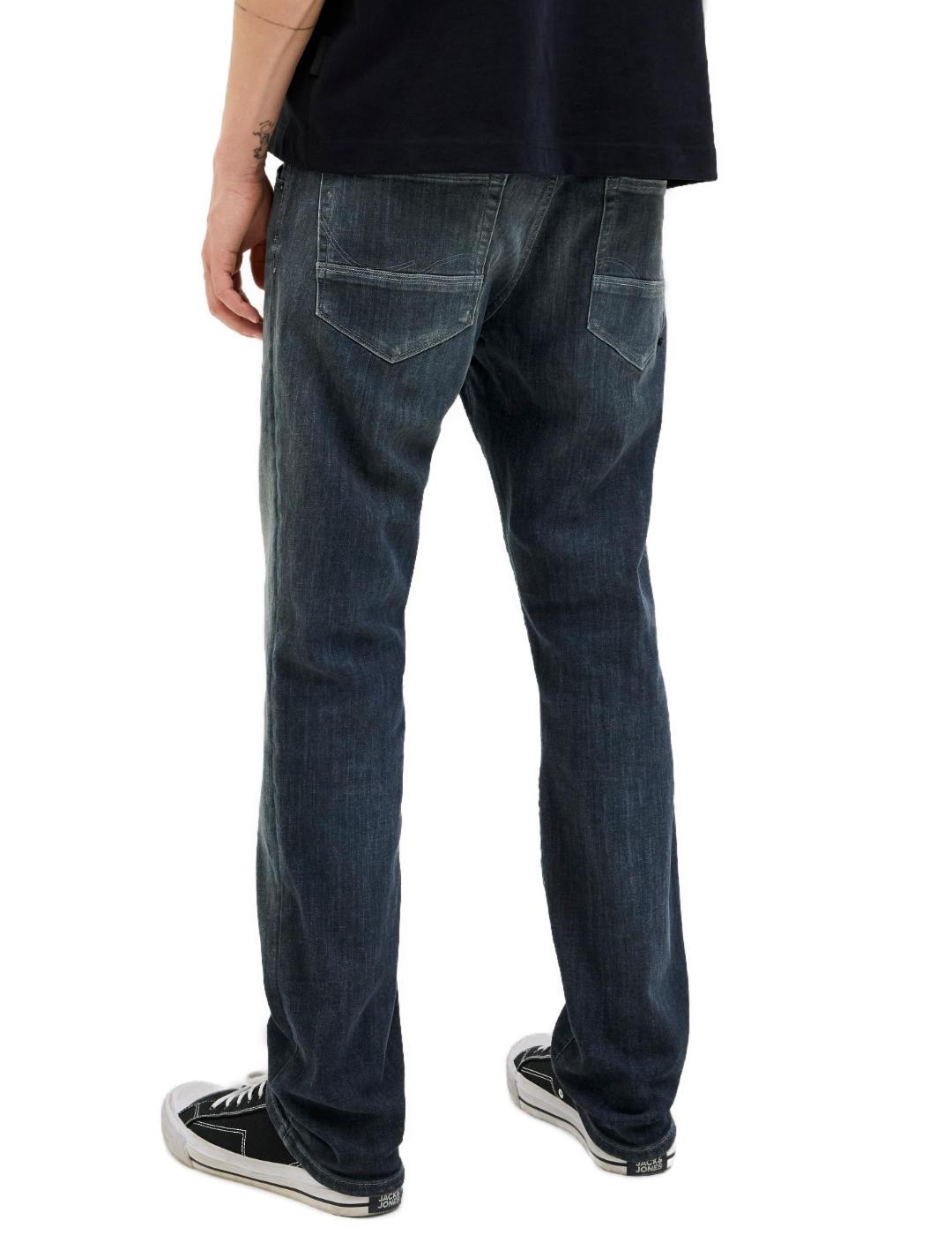 Vaquero Jack&Jones Glenn Fox azul oscuro desgastado hombre