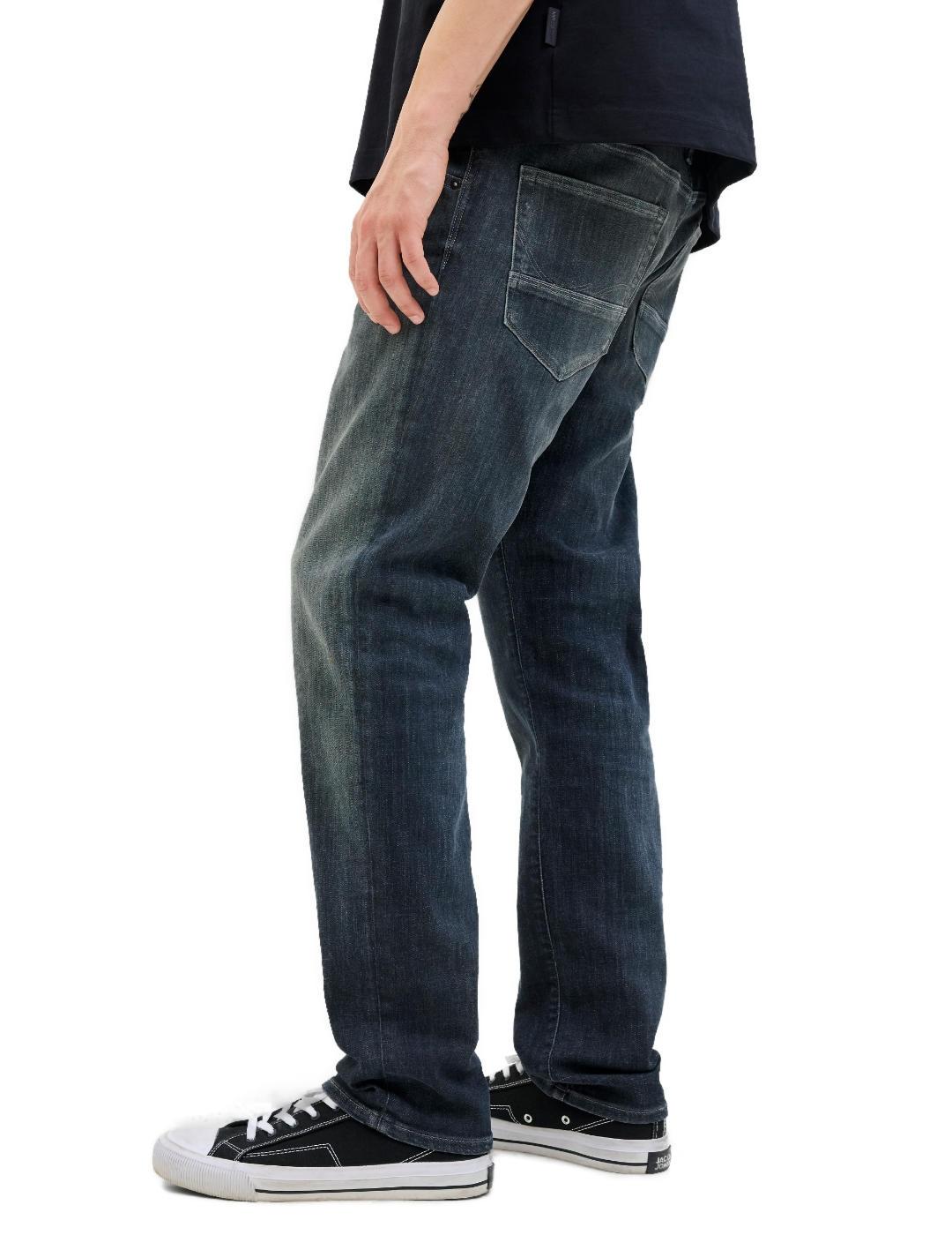 Vaquero Jack&Jones Glenn Fox azul oscuro desgastado hombre