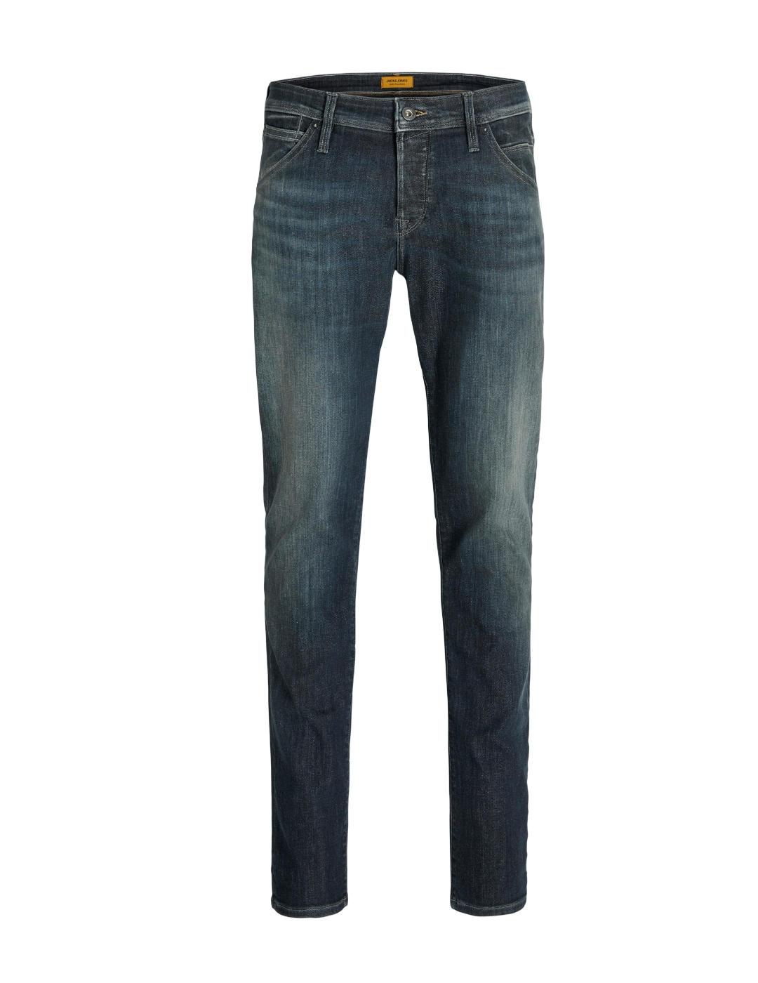 Vaquero Jack&Jones Glenn Fox azul oscuro desgastado hombre