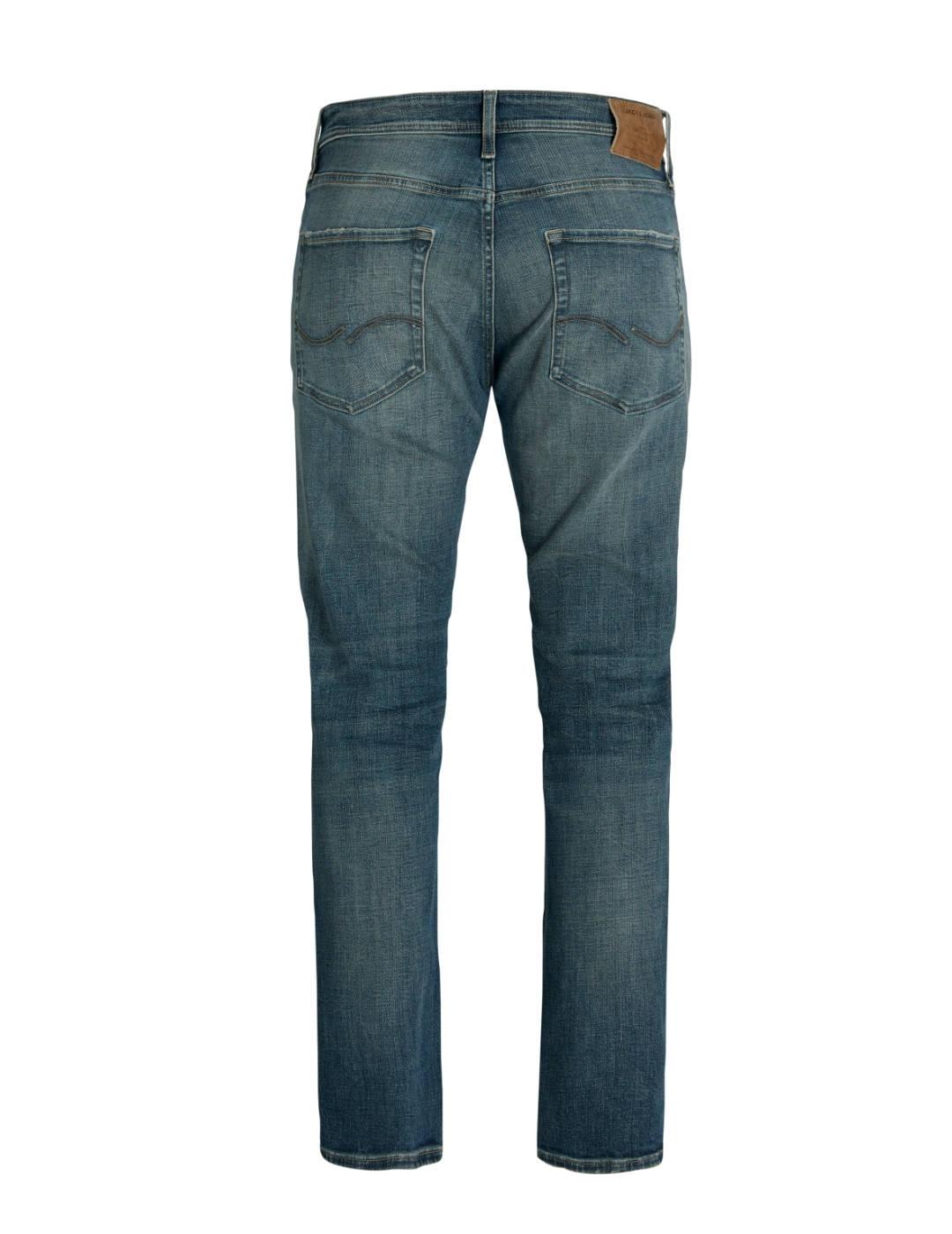 Vaquero Jack&Jones Mike tappered azul medio rotos de hombre