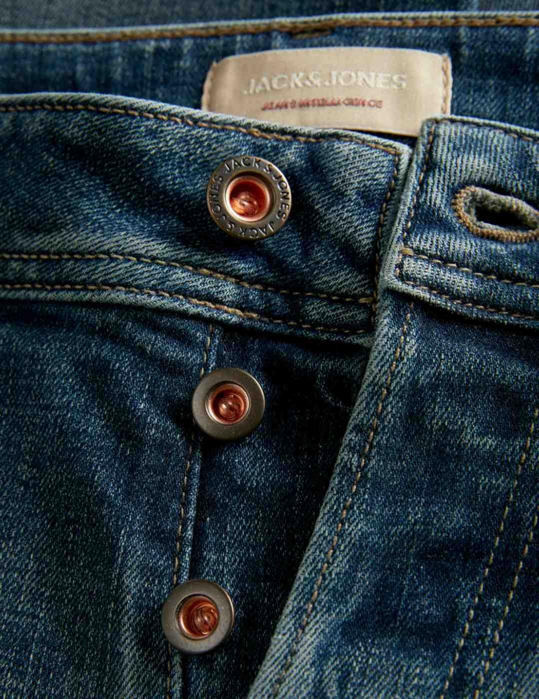 Vaquero Jack&Jones Mike tappered azul medio rotos de hombre