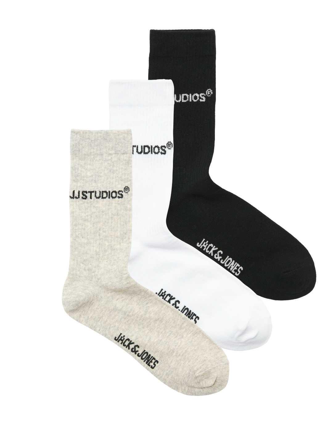 Pack3 calcetines Jack&Jones Soho logotipo para hombre